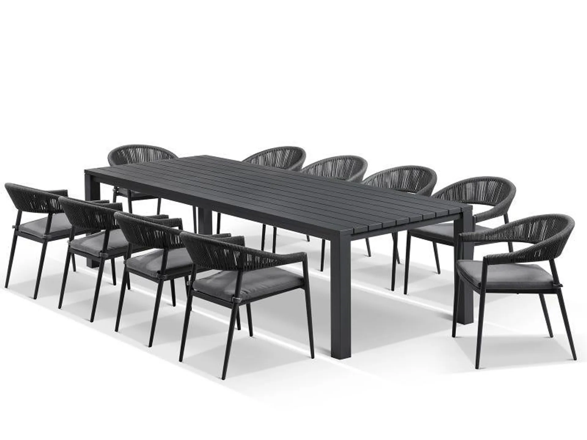 Adele table with Nivala Chairs 11pc Outdoor Dining Setting