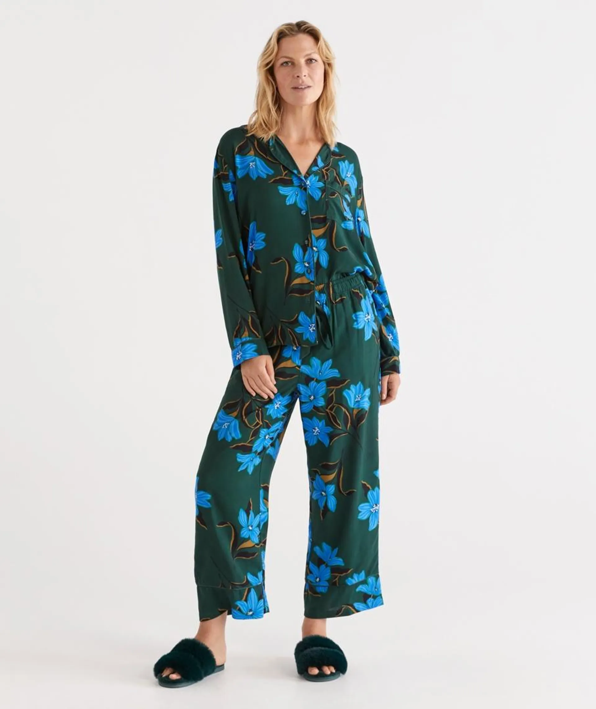 Winter Floral Print Pyjama Set