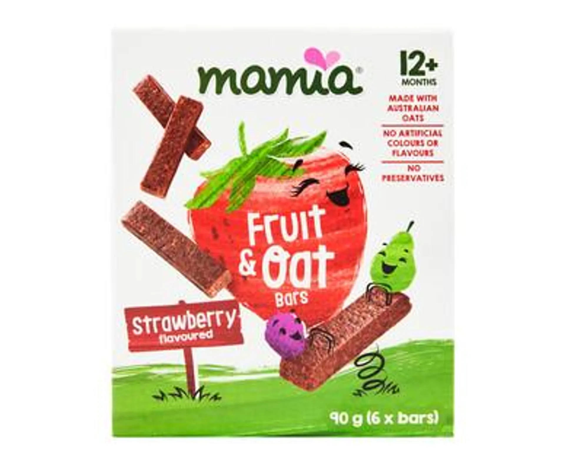 Mamia ® Fruit & Oat Bars 90g - Strawberry 12mth+