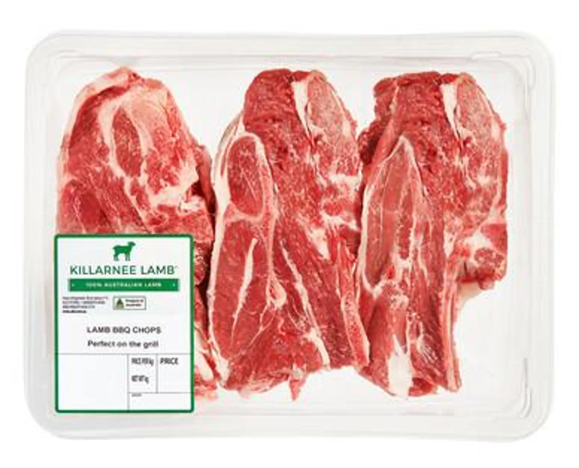 Killarnee Lamb BBQ Chops per kg