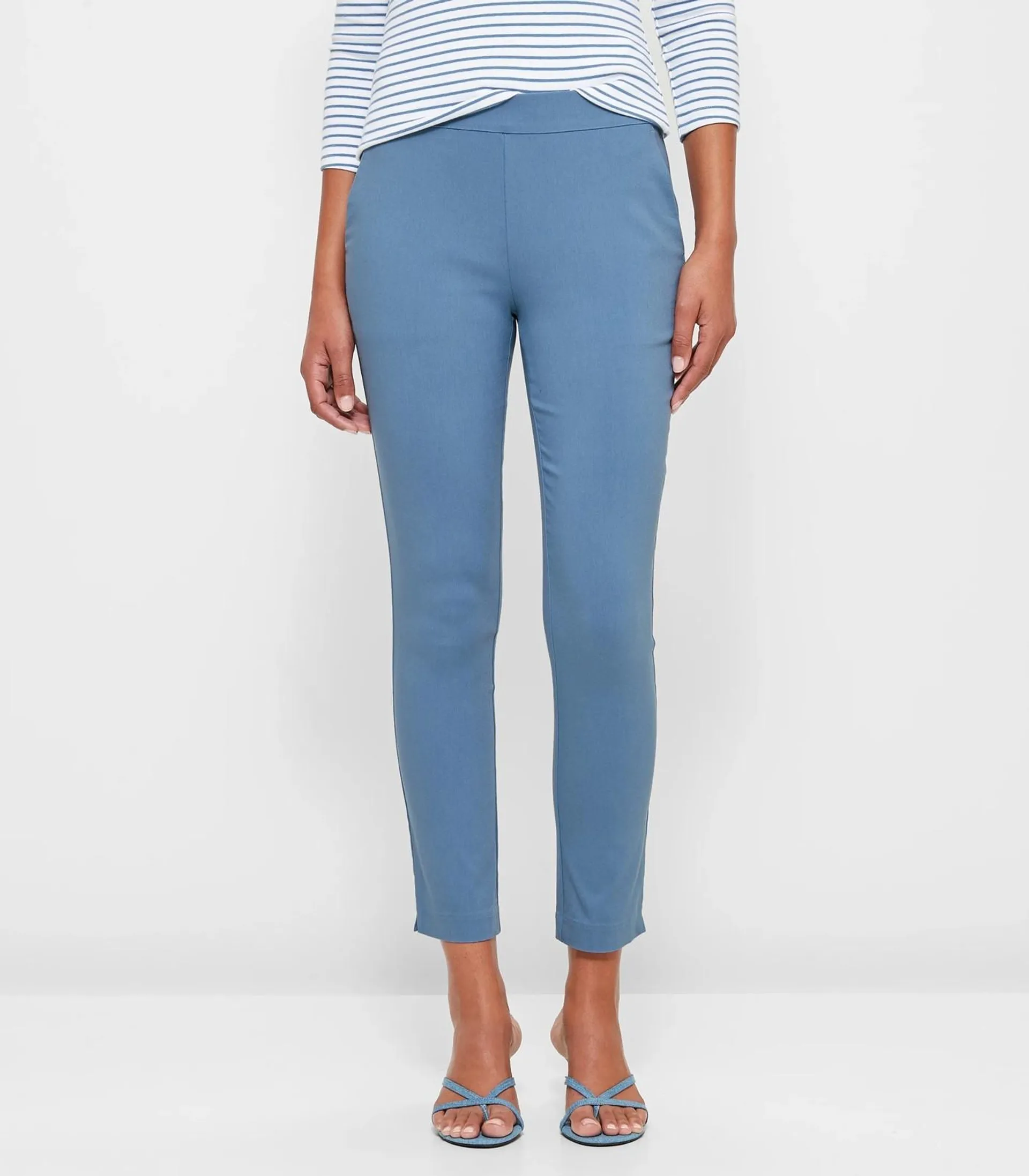 Carrie Ankle Length Bengaline Pants - Preview - Captains Blue