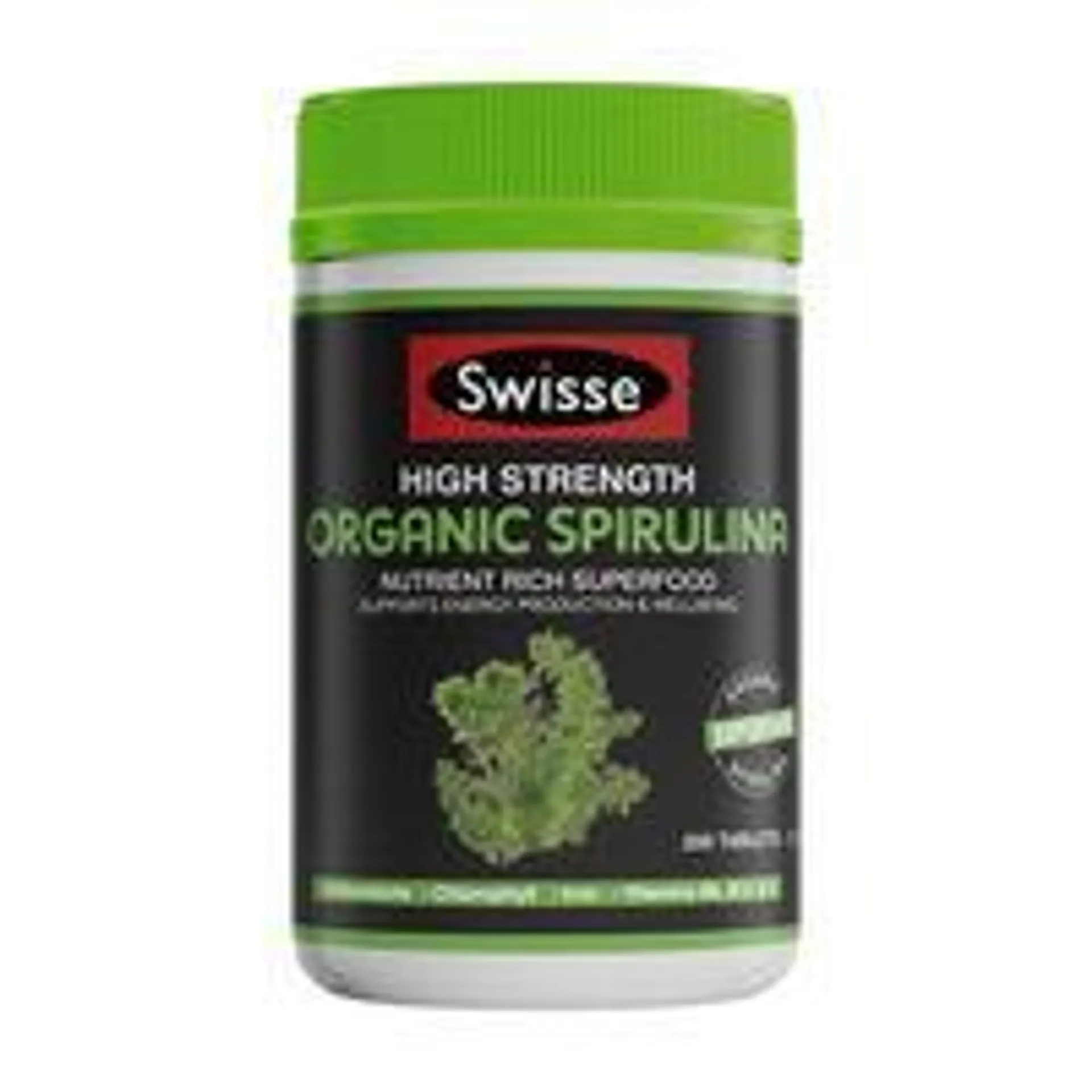 Swisse Ultiboost High Strength Organic Spirulina Tablets 200