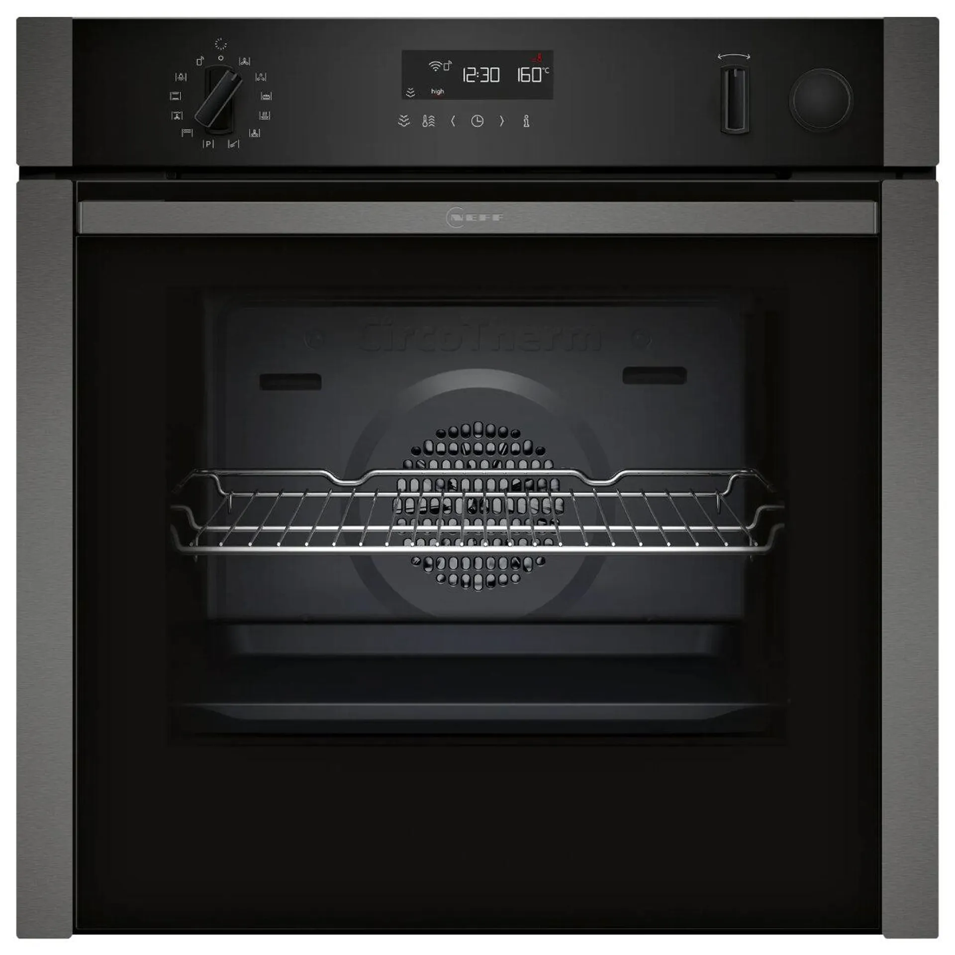 NEFF 60cm Pyrolytic Built-In Oven with Added Steam Function - Graphite Grey B5AVM7AG0A