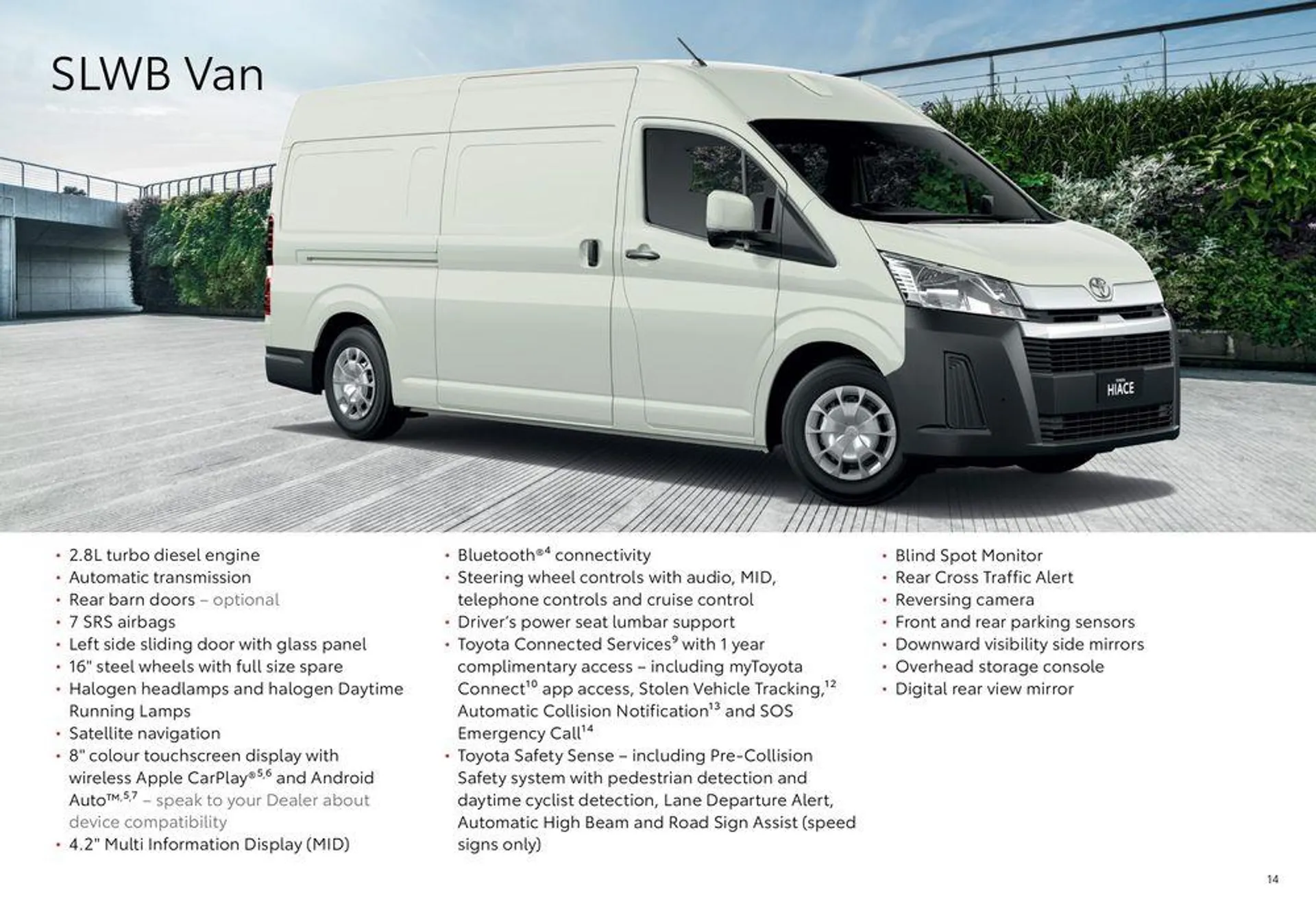 Toyota HiAce - Catalogue valid from 9 May to 9 May 2025 - page 14