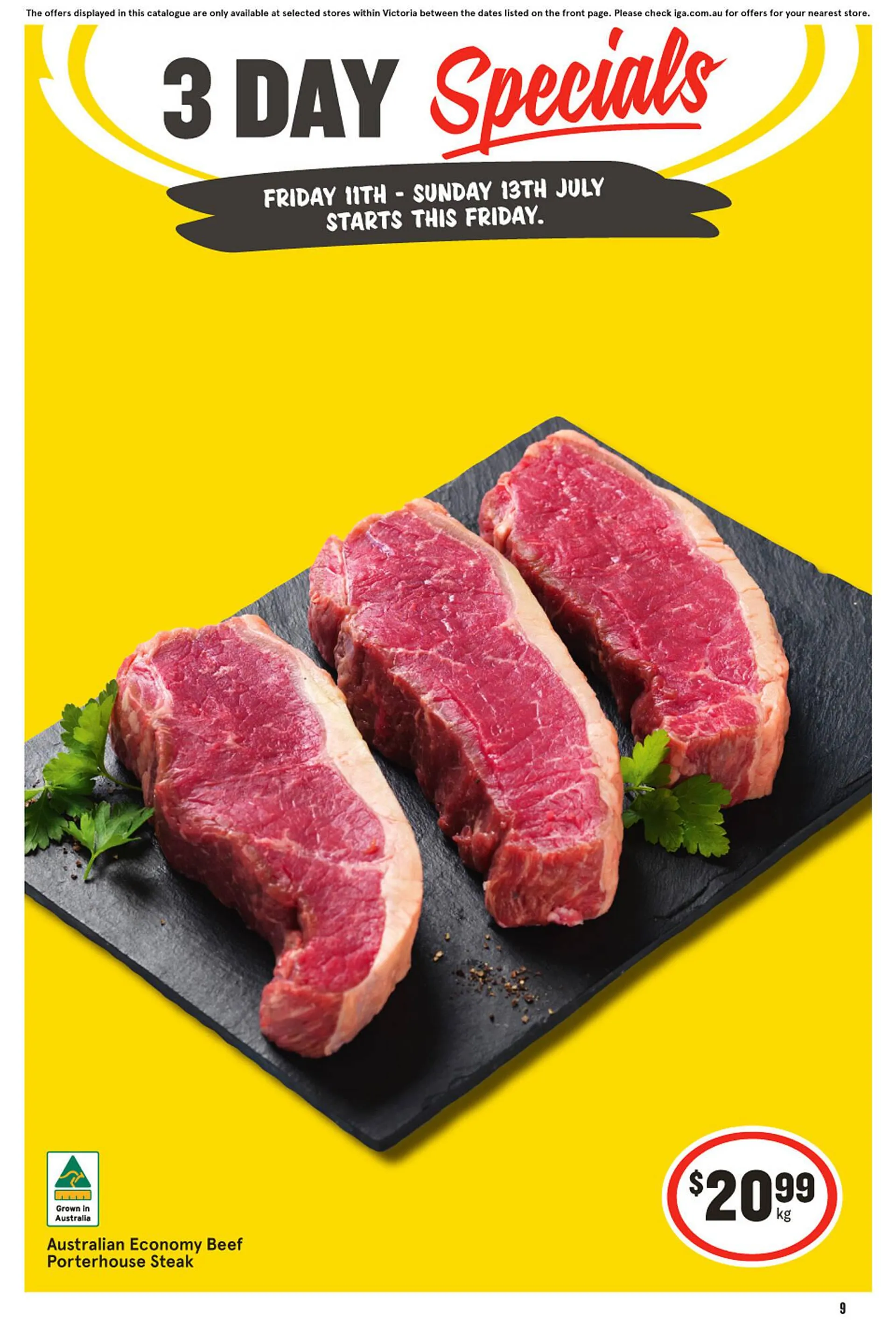 IGA catalogue - Catalogue valid from 11 July to 13 July 2025 - page 1