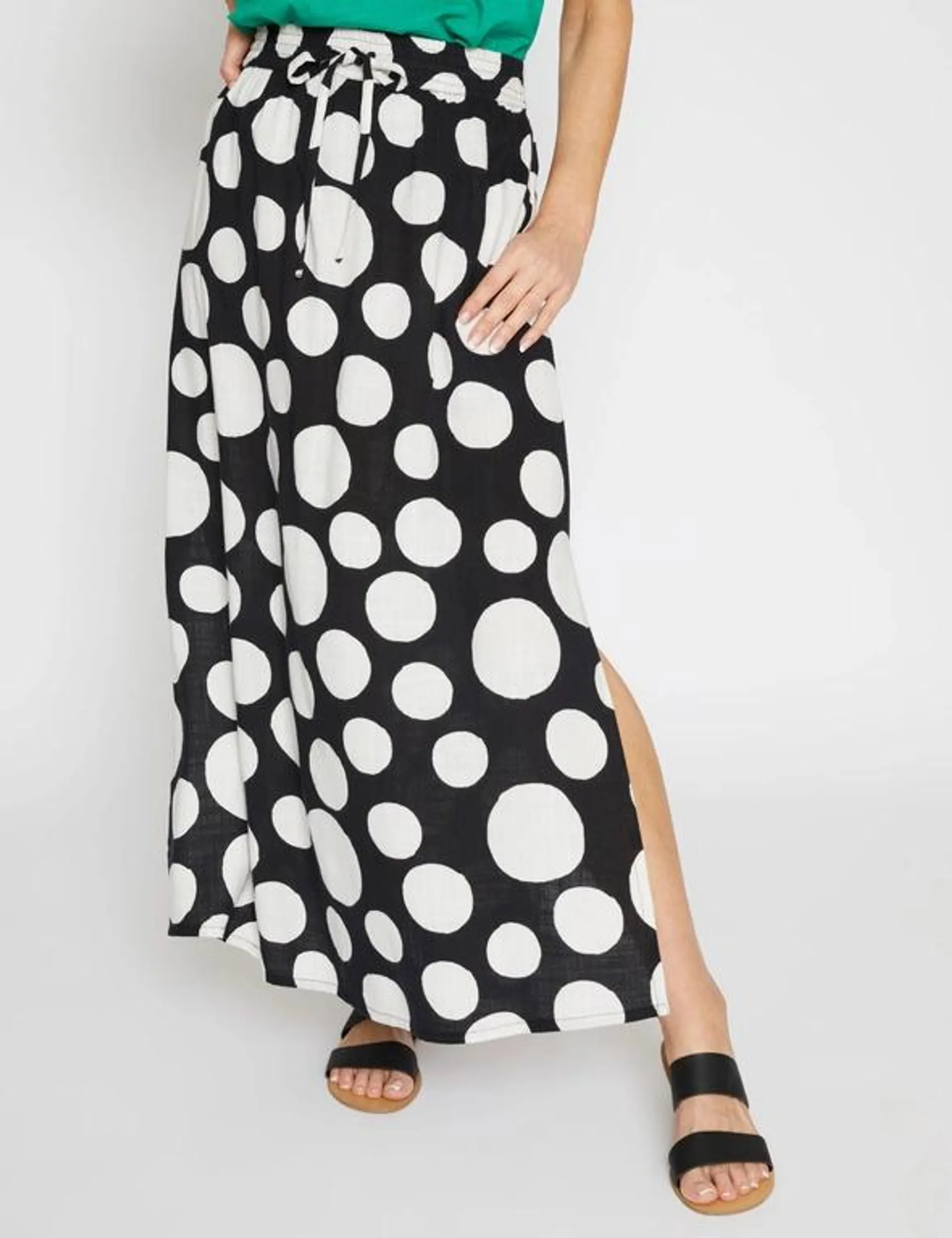 Millers Aline Printed Slub Maxi Skirt