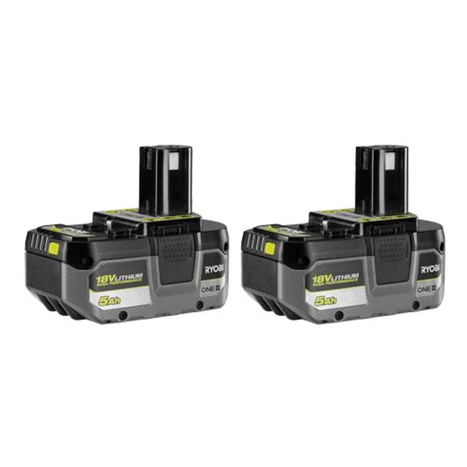 Ryobi 18V ONE+ 5.0Ah Lithium High Performance Battery - Twin Pack