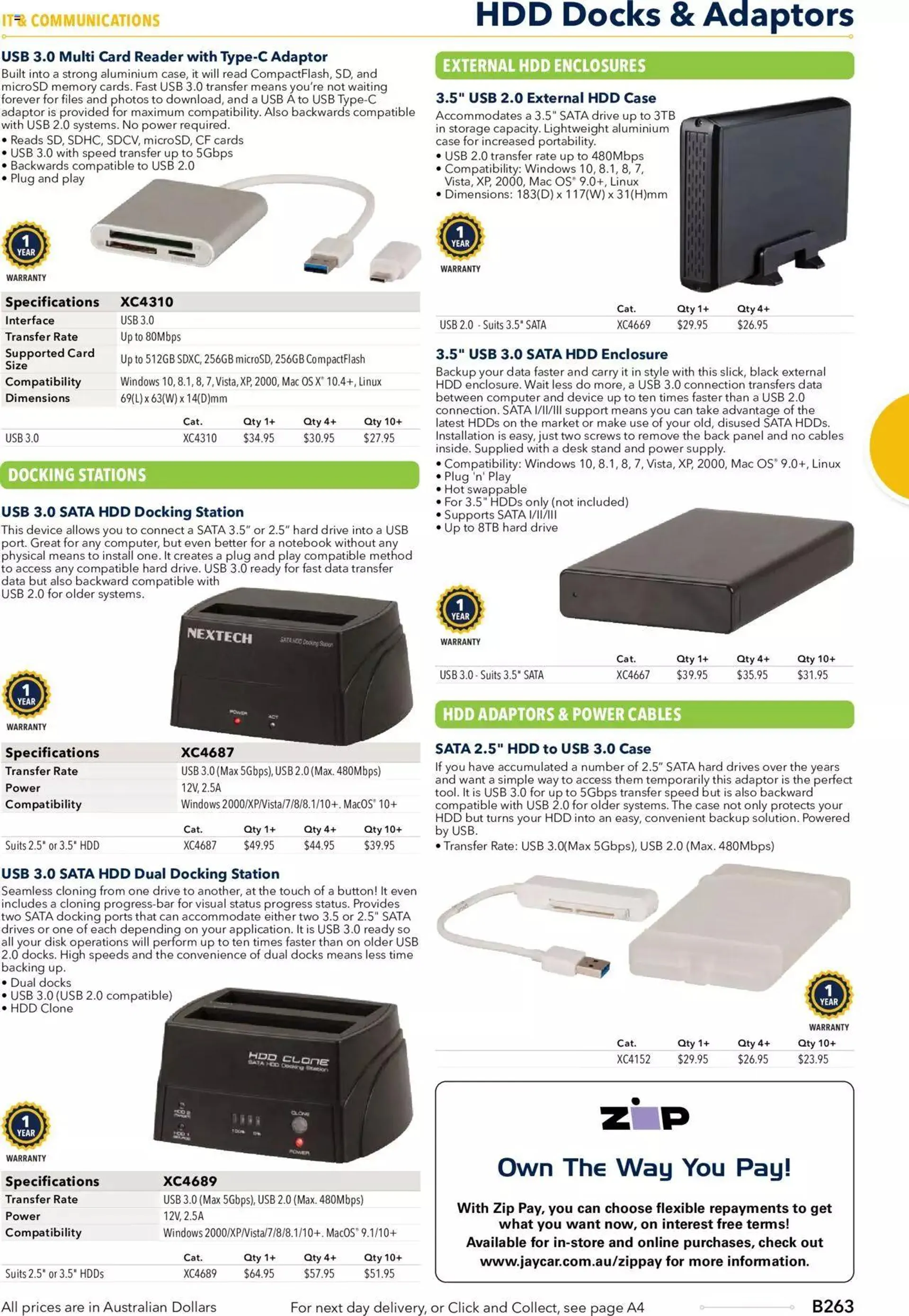 Jaycar Annual Engineering & Scientific Catalogue - Catalogue valid from 27 October to 31 December 2024 - page 263