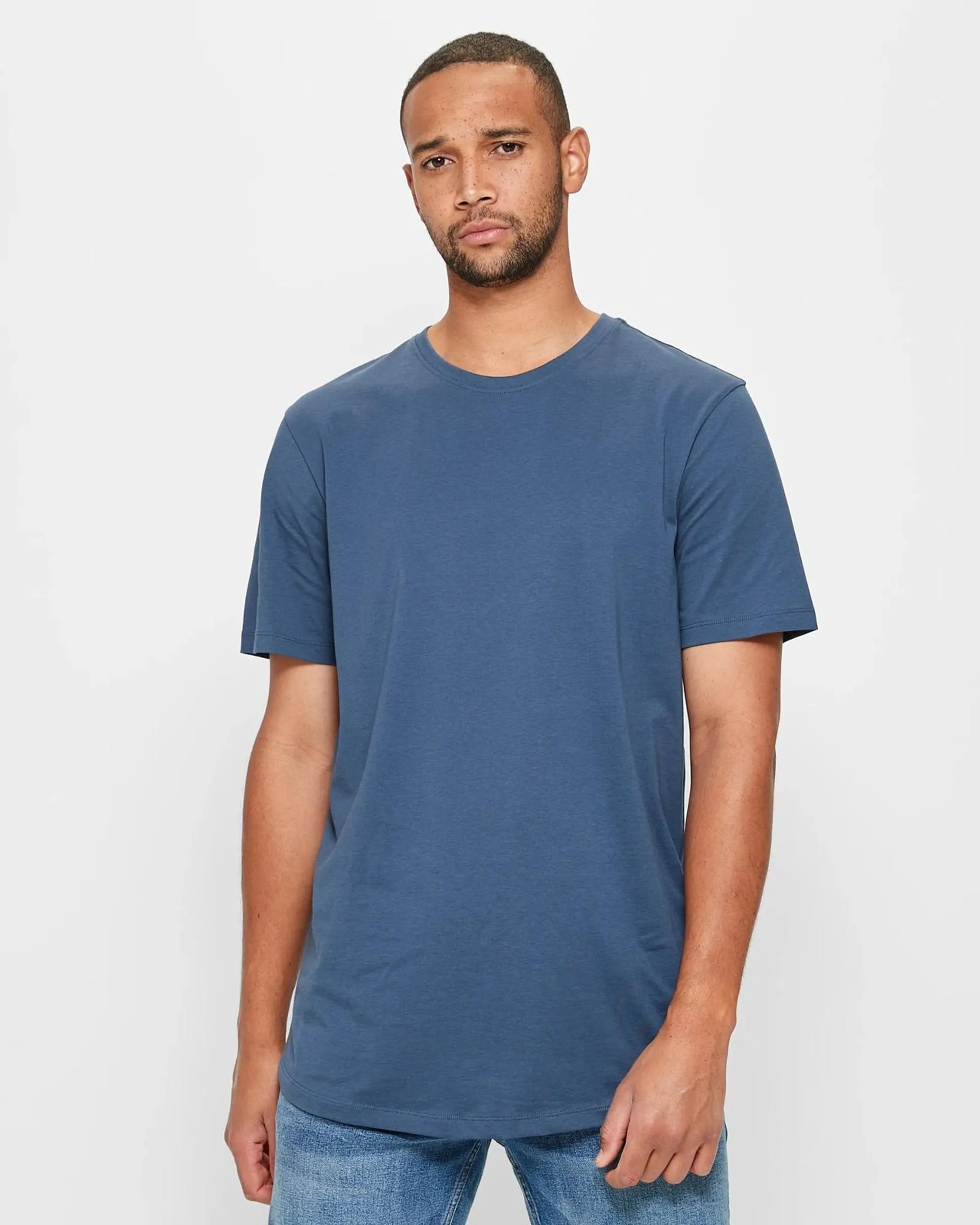 Australian Cotton Curved Hem T-Shirt