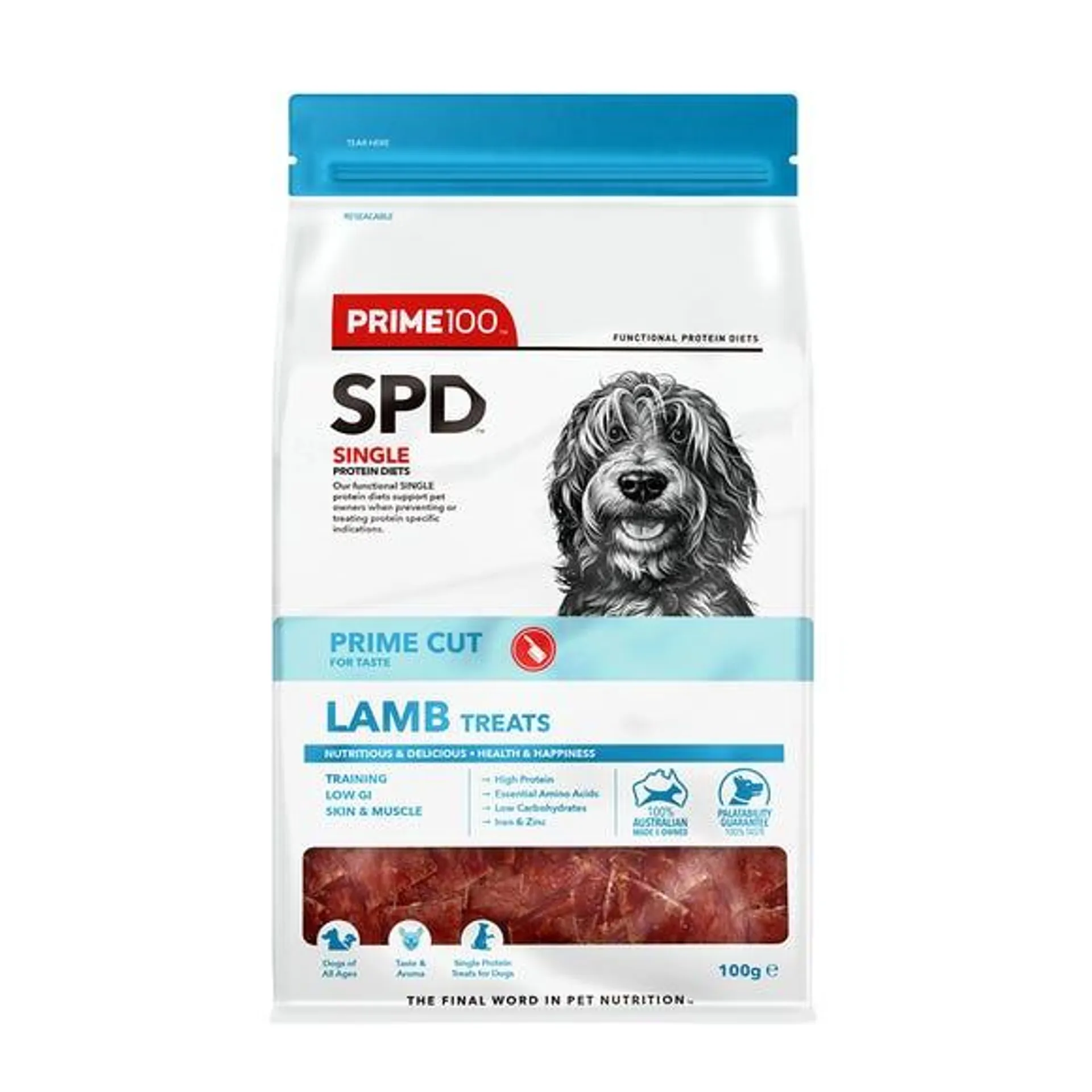 PRIME100 SPD Prime Cut Lamb Treats 100g