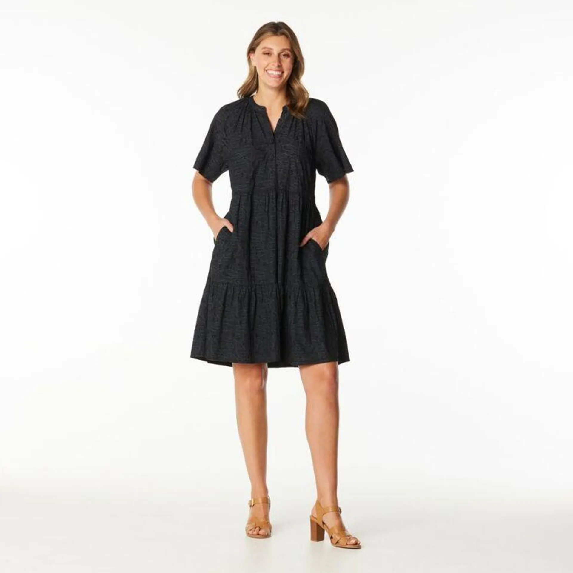 Jane Lamerton Women's Jacquard Tunic Dress Navy