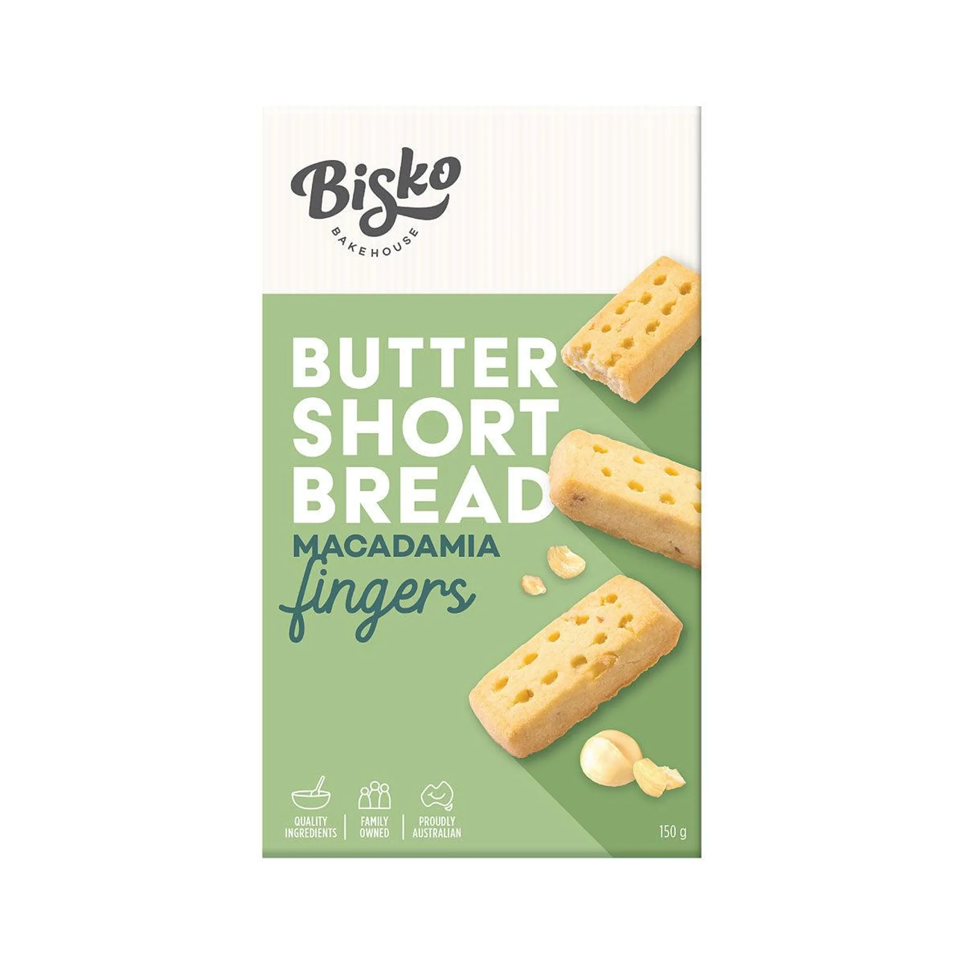 Bisko Macadamia Shortbread 150g