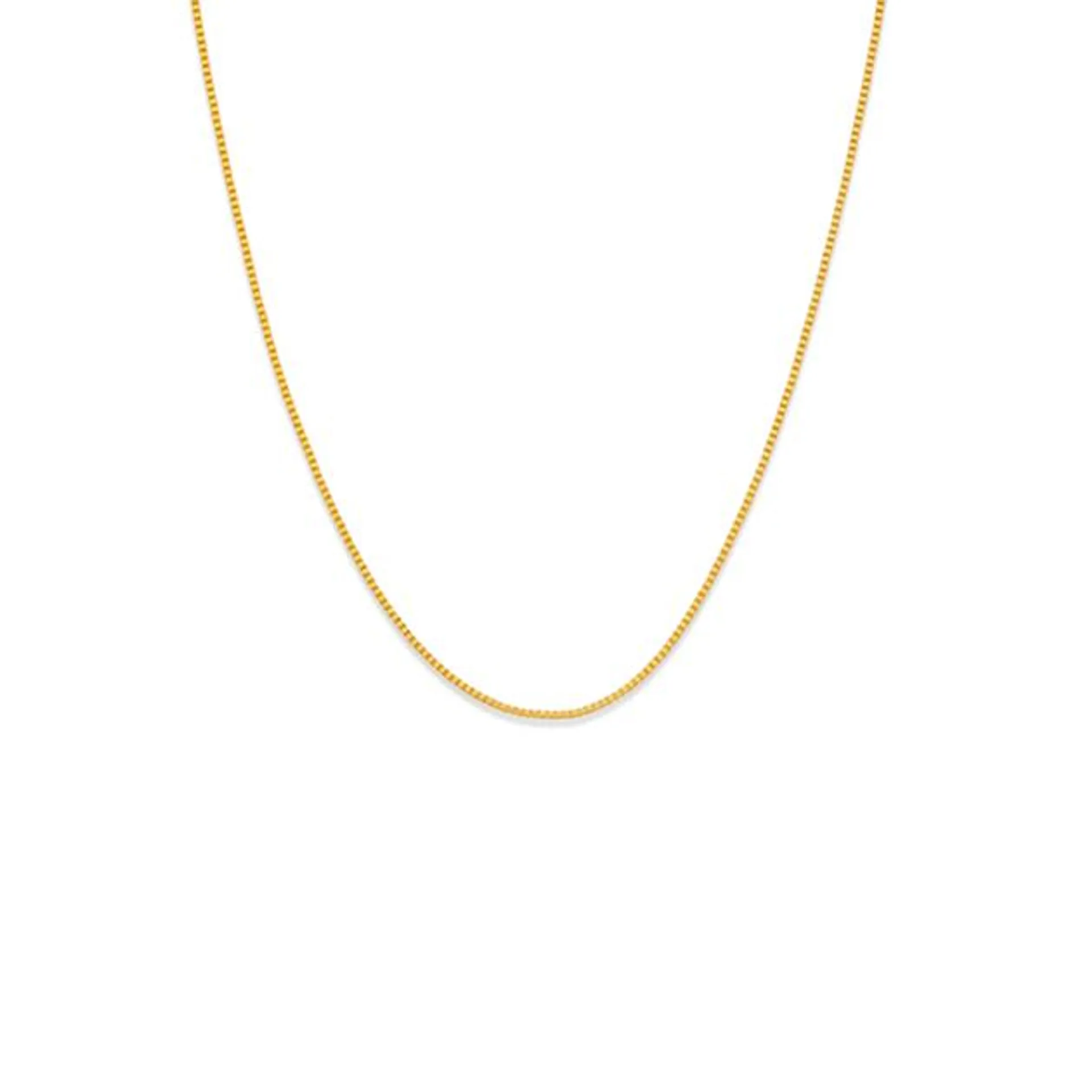 9ct Gold 45cm Solid Box Chain