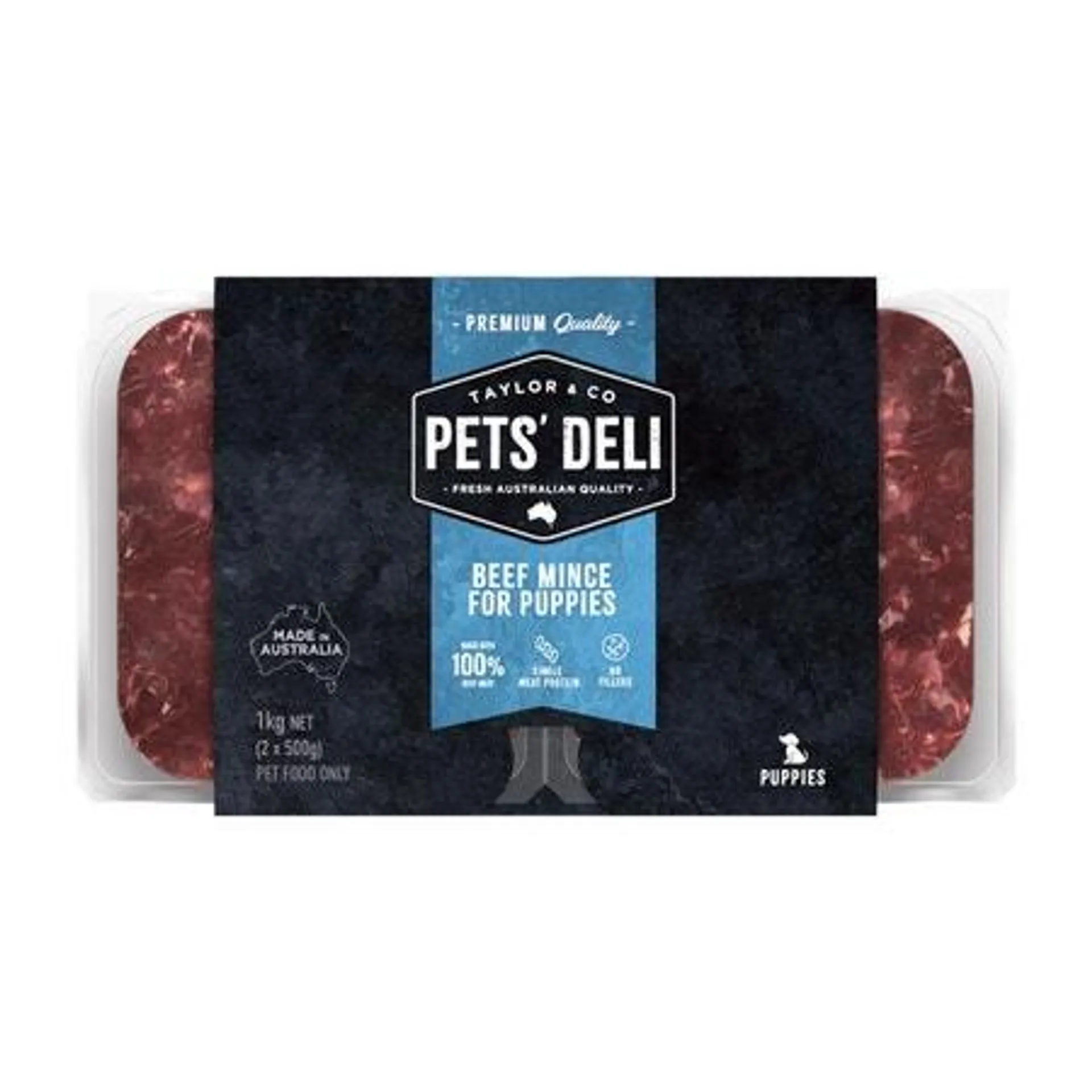 Pets Deli Premium Beef Fresh Puppy Mince 1kg