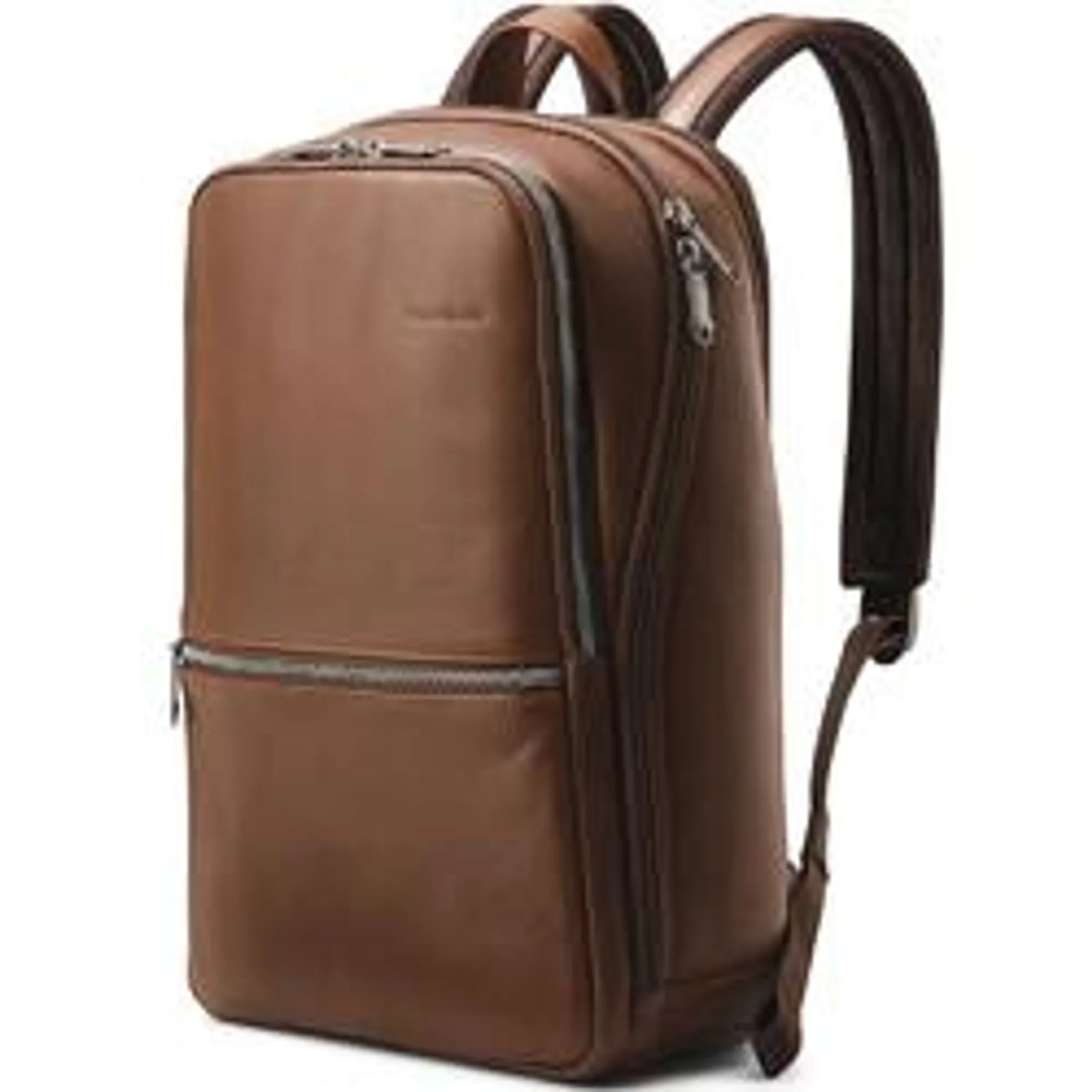 Samsonite Classic Leather 14.1" Laptop & Tablet Slim Backpack Cognac 26036