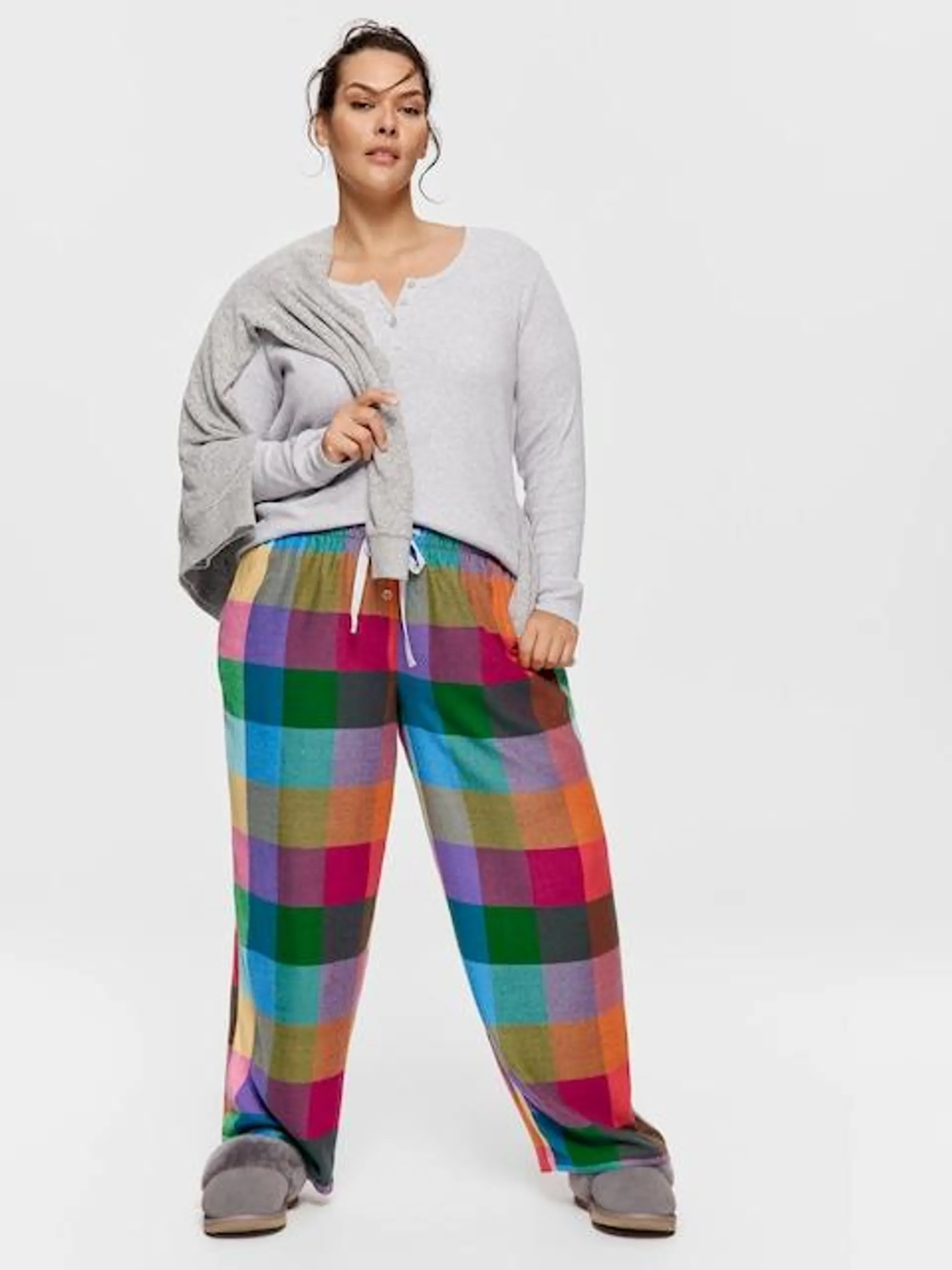 P.A. Plus Bright Check Bamboo Flannelette Pj Pant