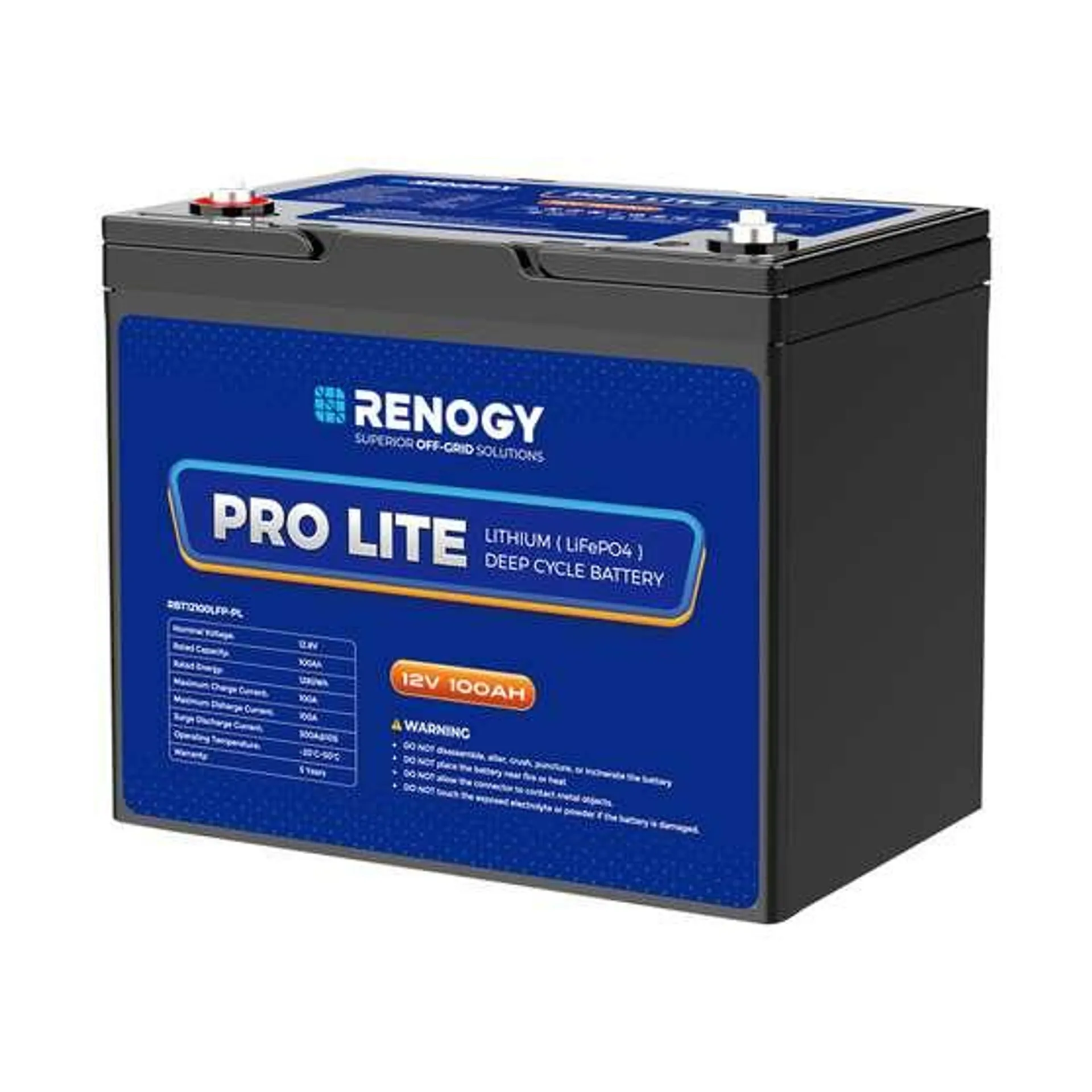 Renogy Lithium Deep Cycle Battery 12.8V 100Ah