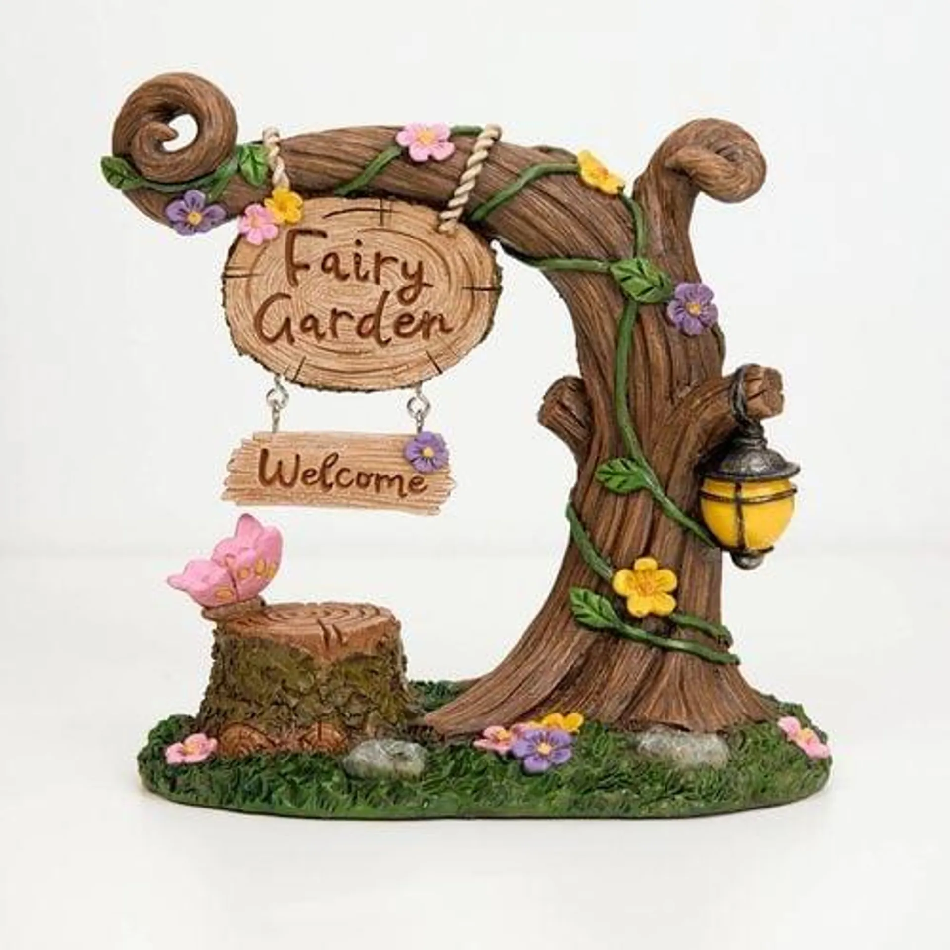 Resin Statue Fairy Garden Sign