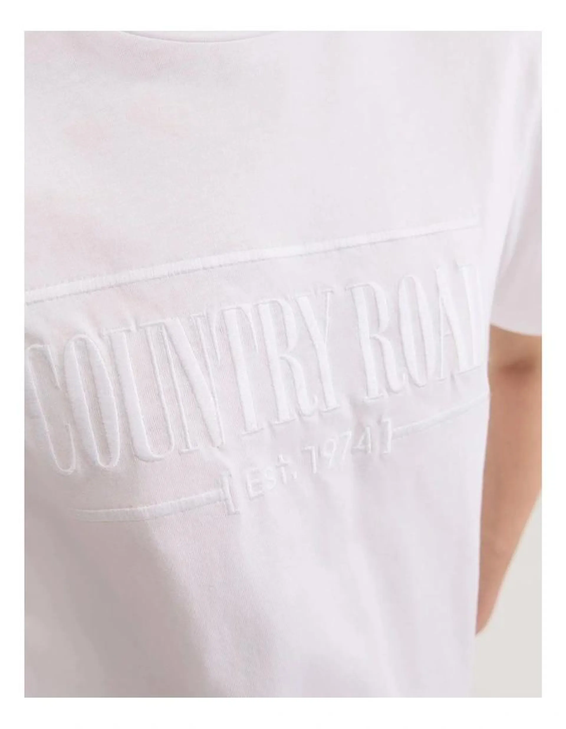 Verified Australian Cotton Heritage Embroidered T-shirt in White