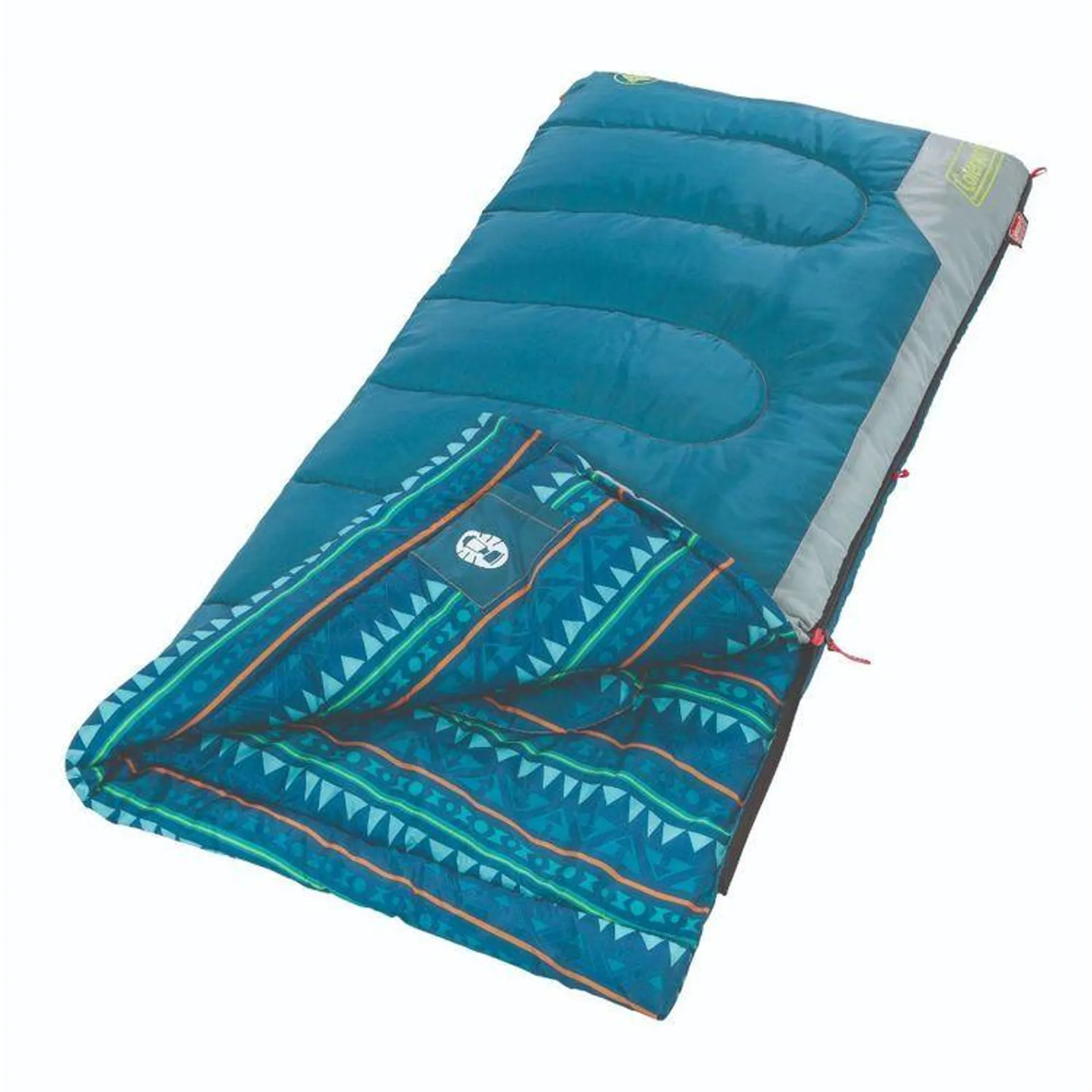 Coleman Aztec Kids 10° Sleeping Bag Teal & Grey