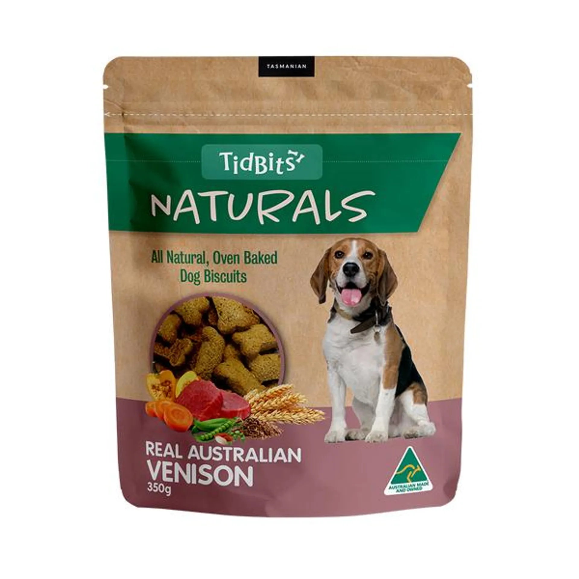 TidBits - Naturals Venison Dog Biscuits (350g)