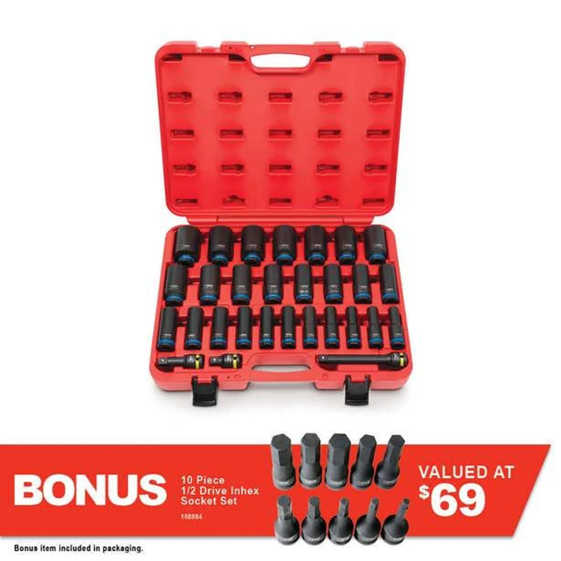 TTI 29 Piece 1/2" Deep Impact Socket Set TTISS29101