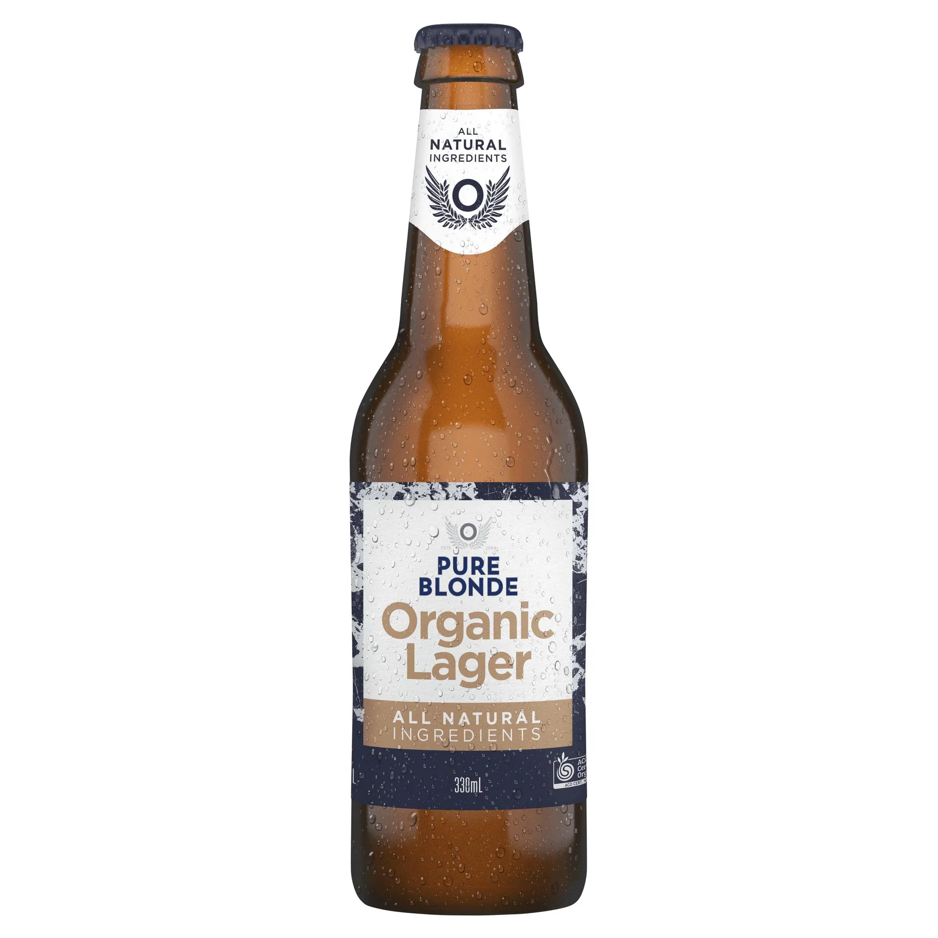 Pure Blonde Organic Lager Bottle 24X330ML