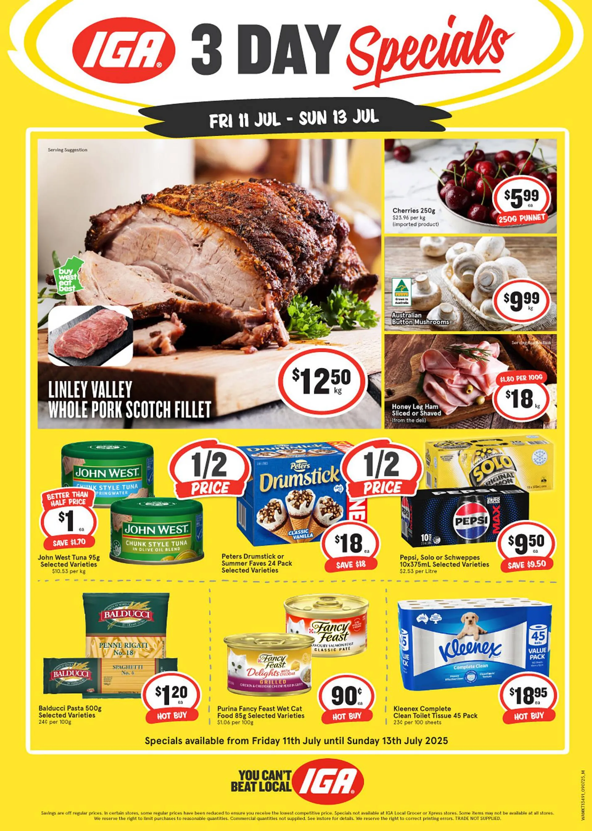 IGA catalogue - Catalogue valid from 11 July to 13 July 2025 - page 1