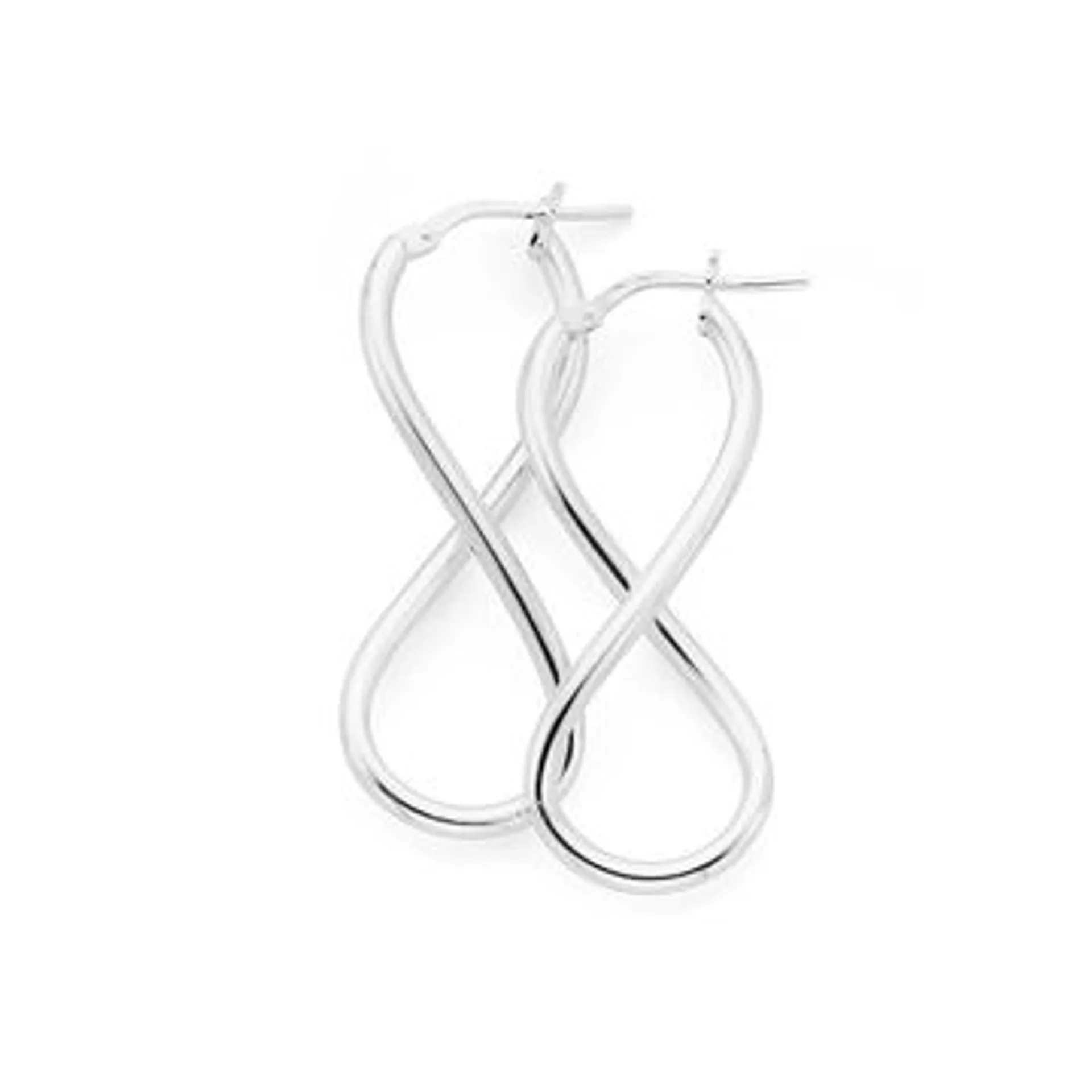 Silver Infinity Hoop Earrings