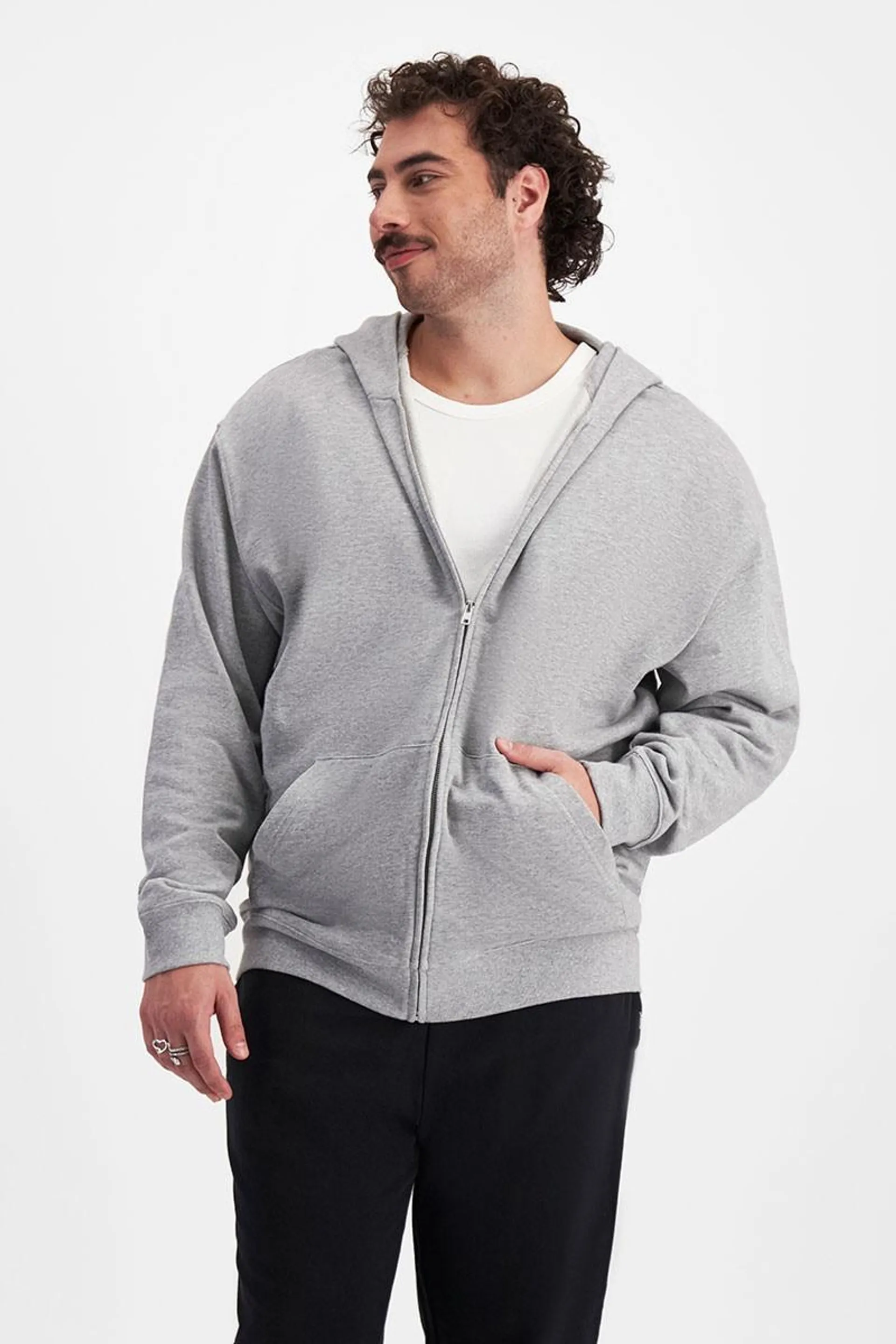 Sweats Cotton Zip Hoodie