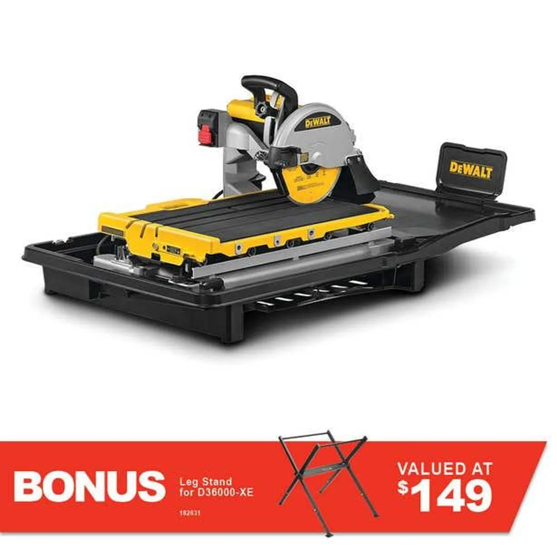 DEWALT 254mm Slide Table Wet Tile Saw D36000-XE