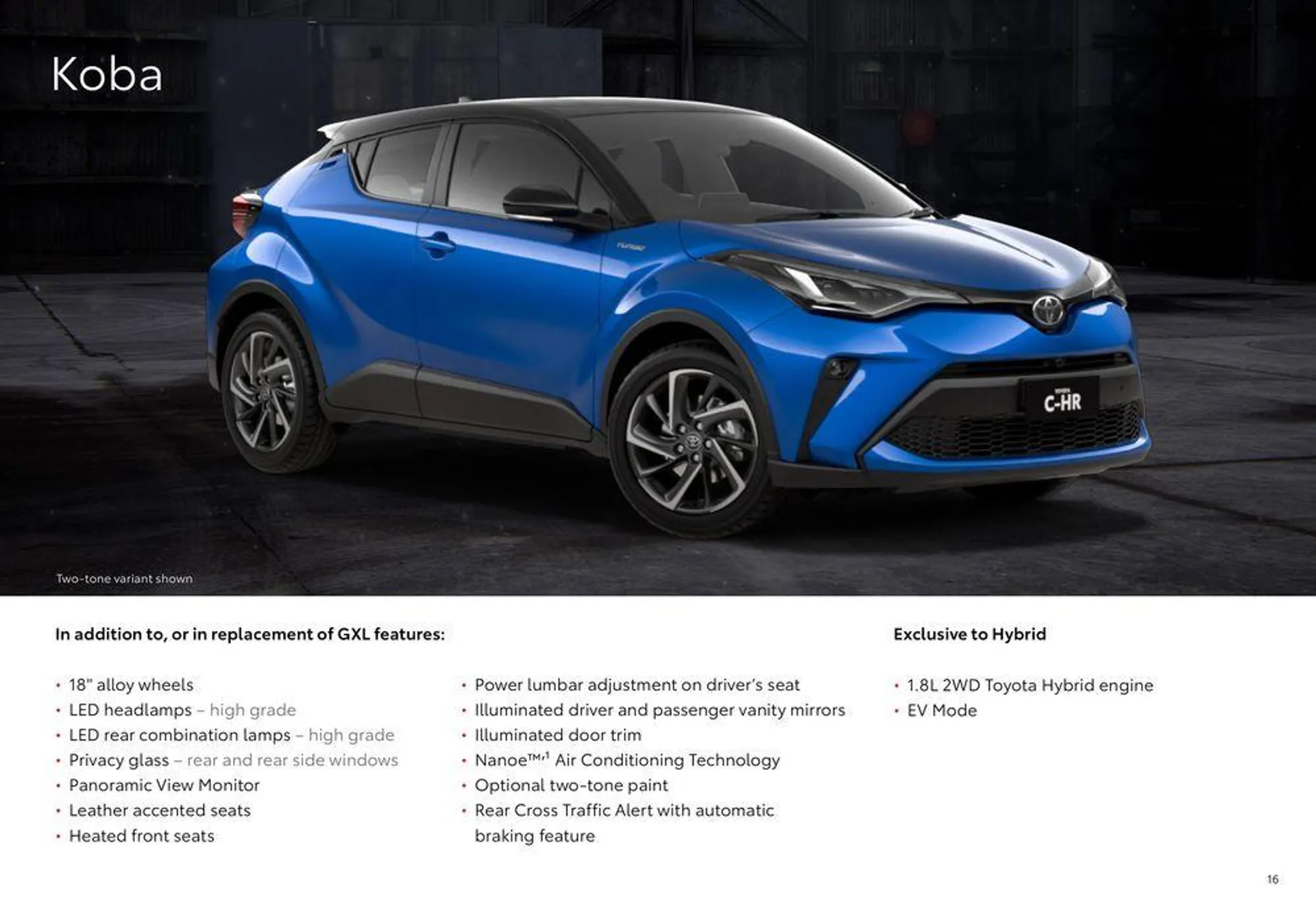 Toyota C-HR Hybrid - Catalogue valid from 30 January to 30 January 2025 - page 16