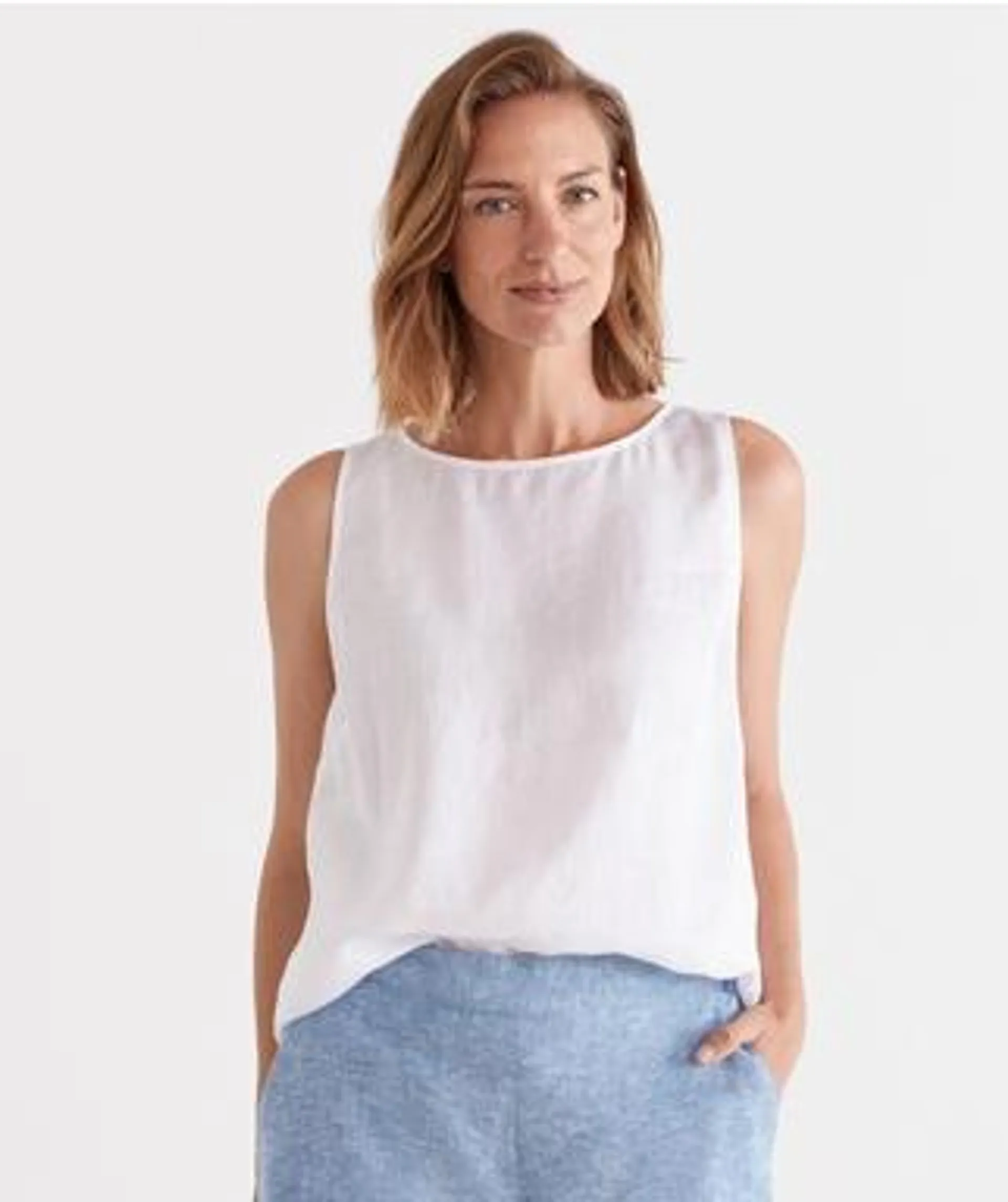 Linen Sleeveless Shirt