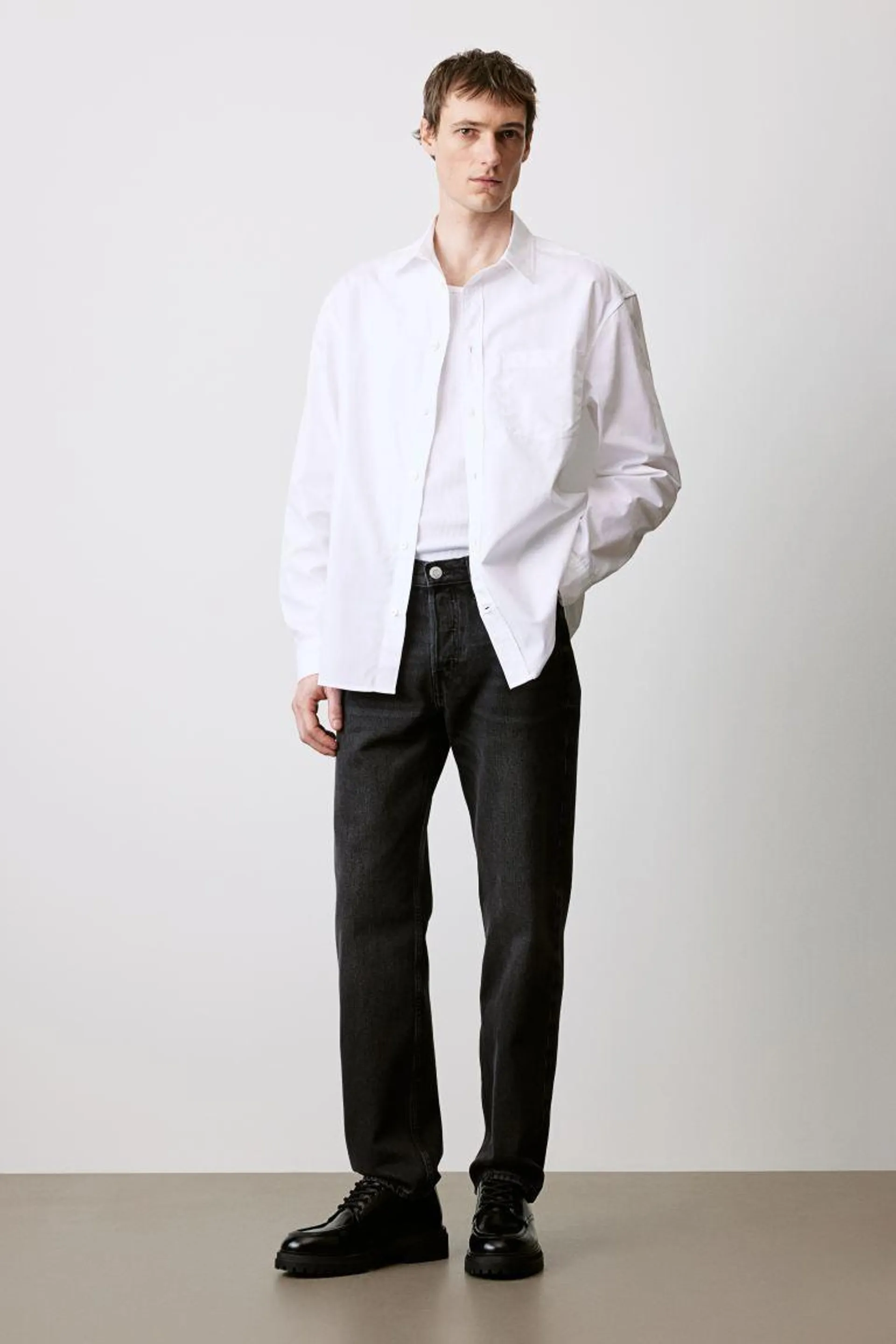 Loose Fit Poplin Shirt