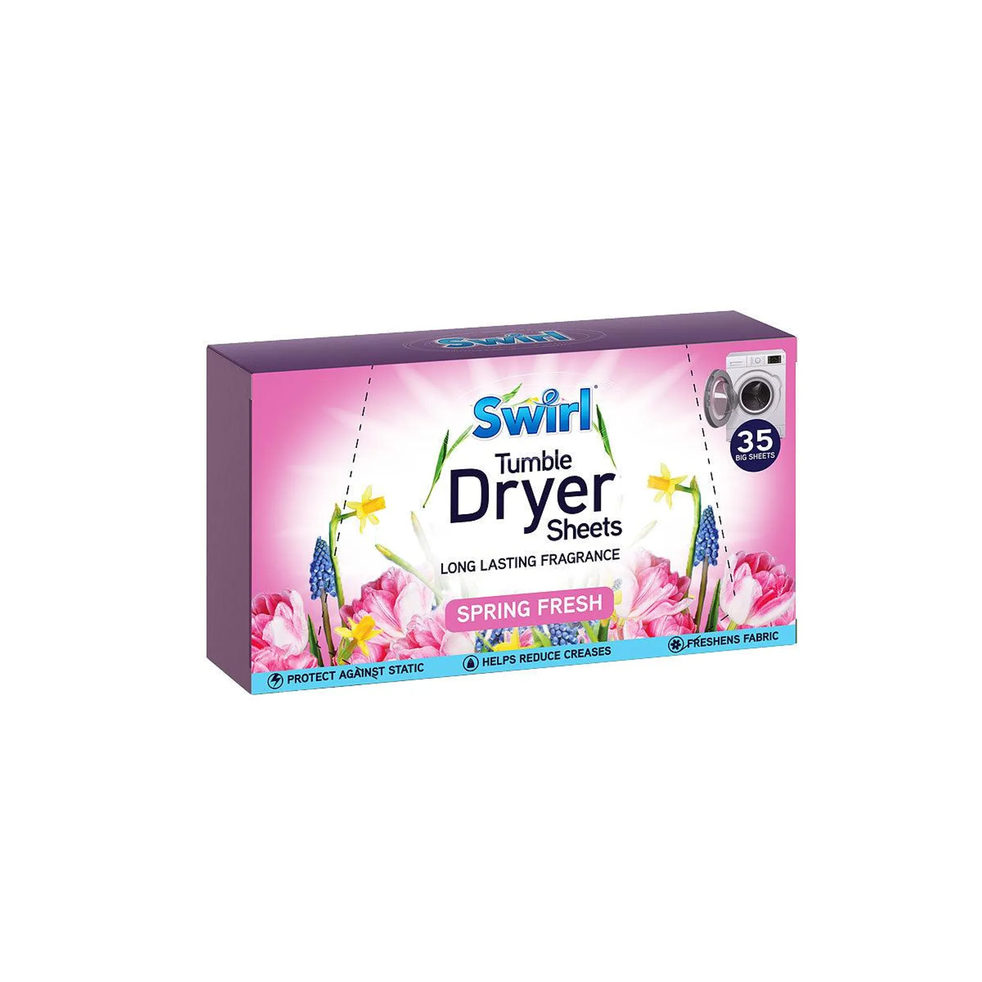 Swirl Dryer Sheet Spring Fresh 35pk