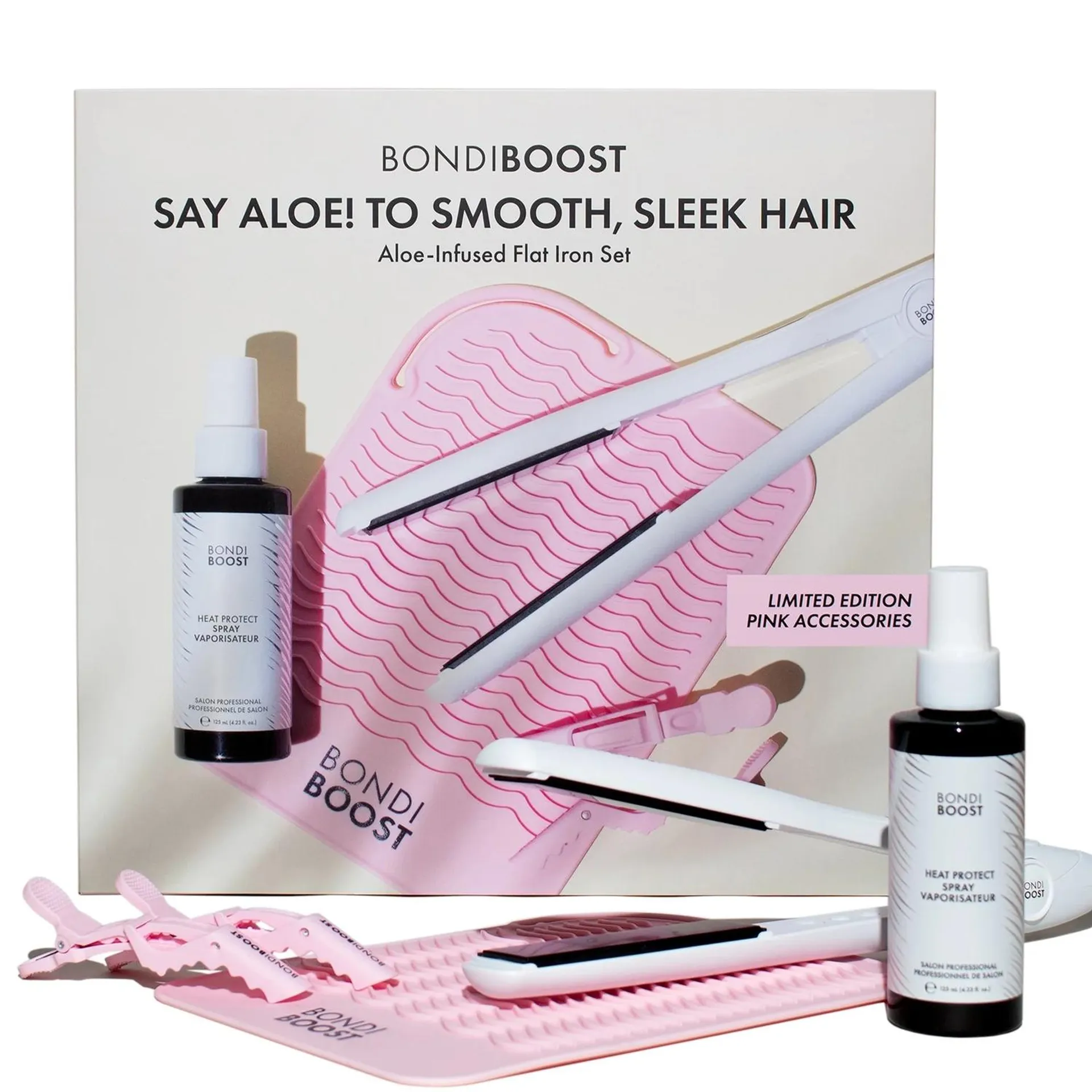 BondiBoost SAY ALOE! TO SMOOTH, SLEEK HAIR - Aloe-Infused Flat Iron Set (Worth $213.00)