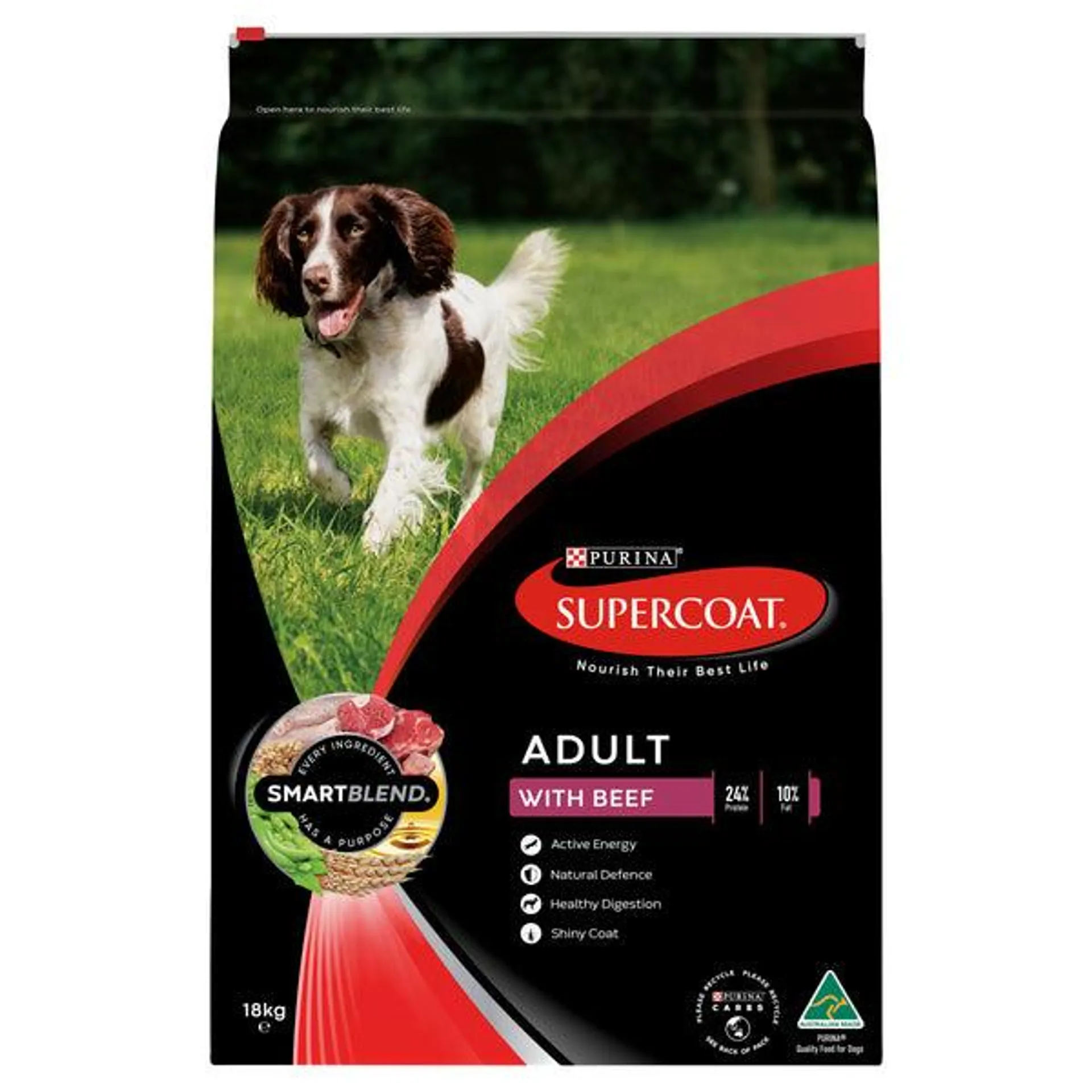 Supercoat - Adult with Beef Dog Dry Food (18kg)