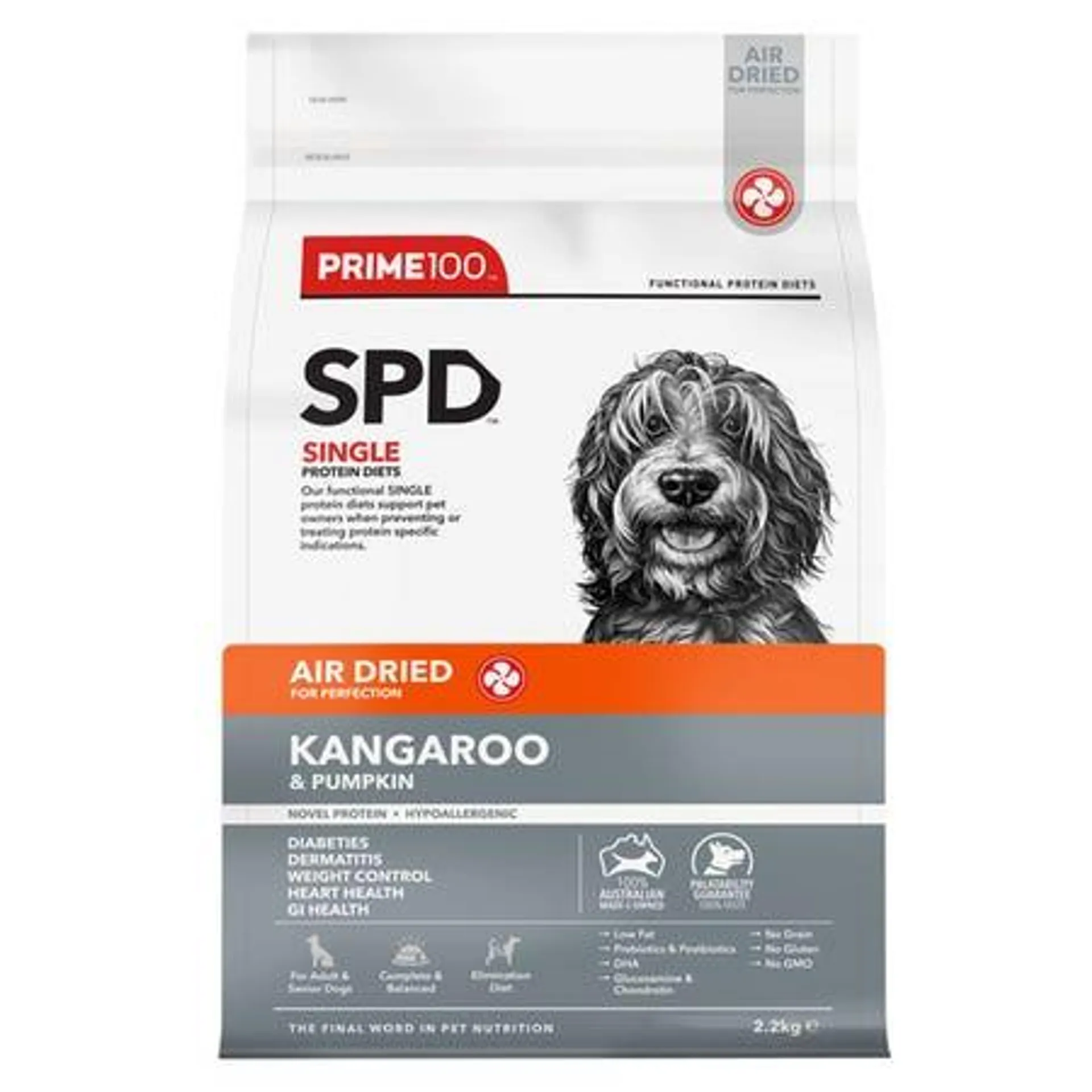 Prime100 Air Dried Kangaroo & Pumpkin Adult Dog Food