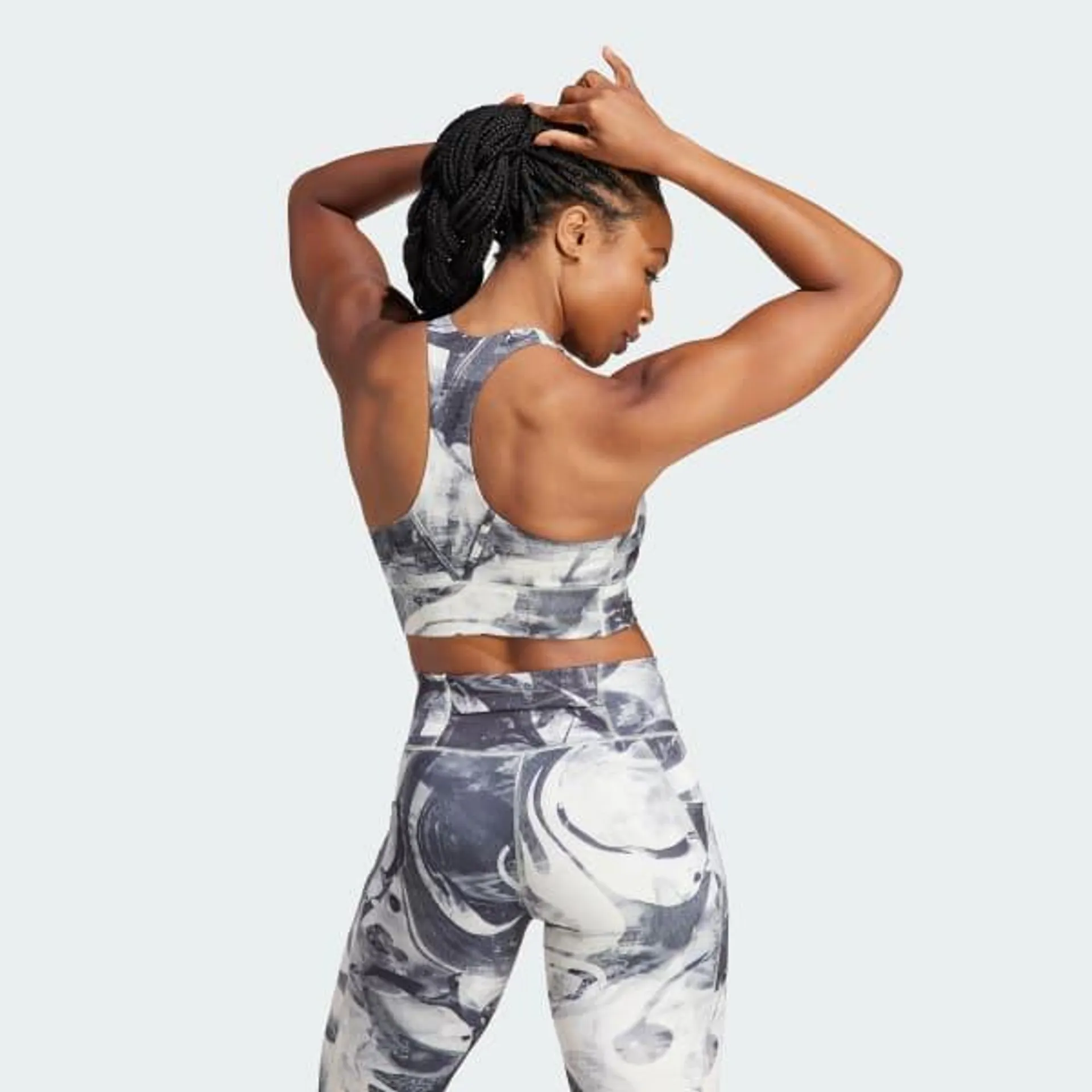 Run Pocket Medium-Support Allover Print Bra