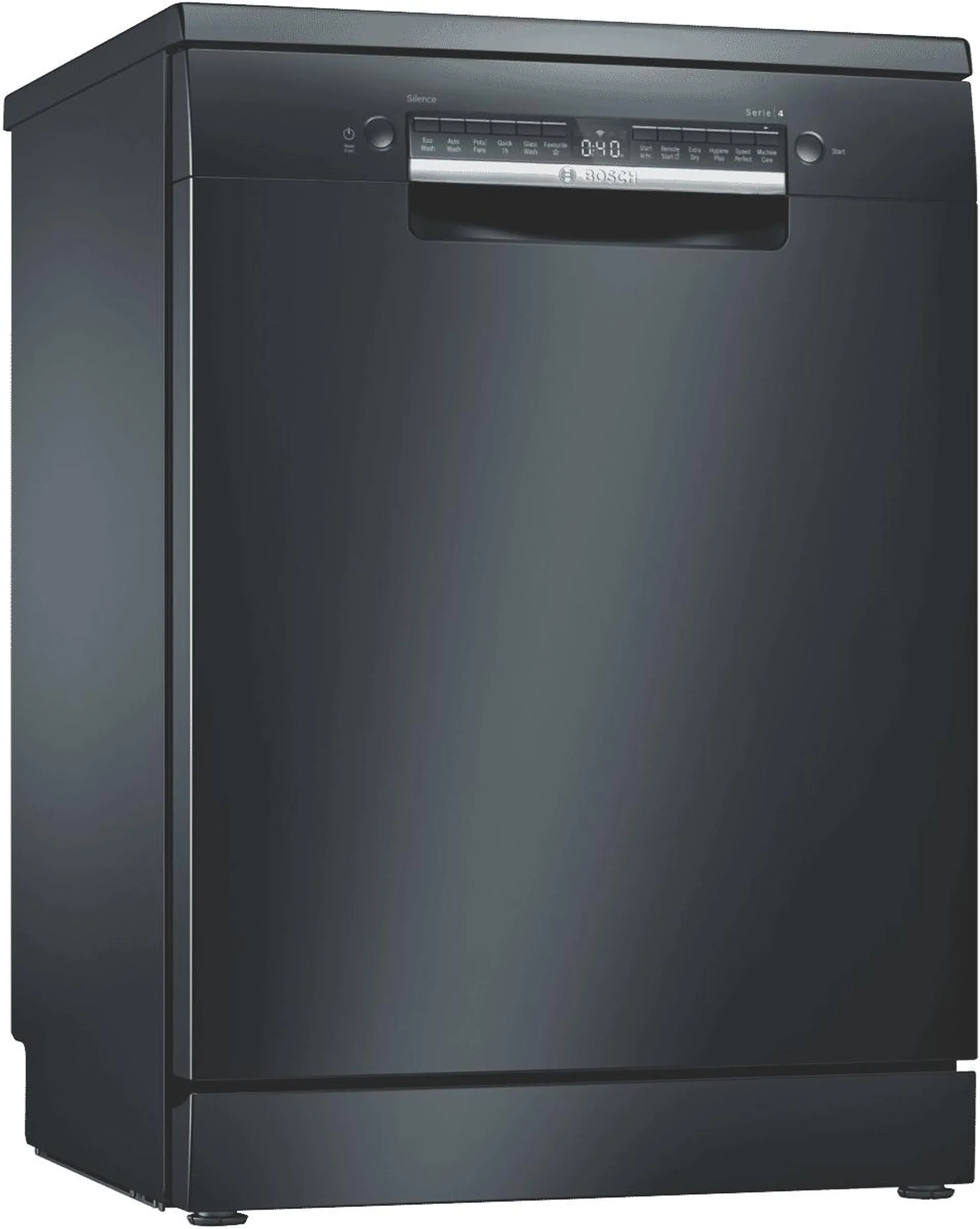 Bosch Series 4 Freestanding Dishwasher Black Inox