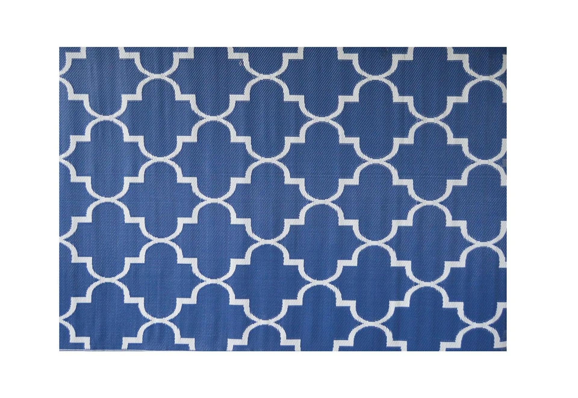 Blue Trellis Outdoor Rug