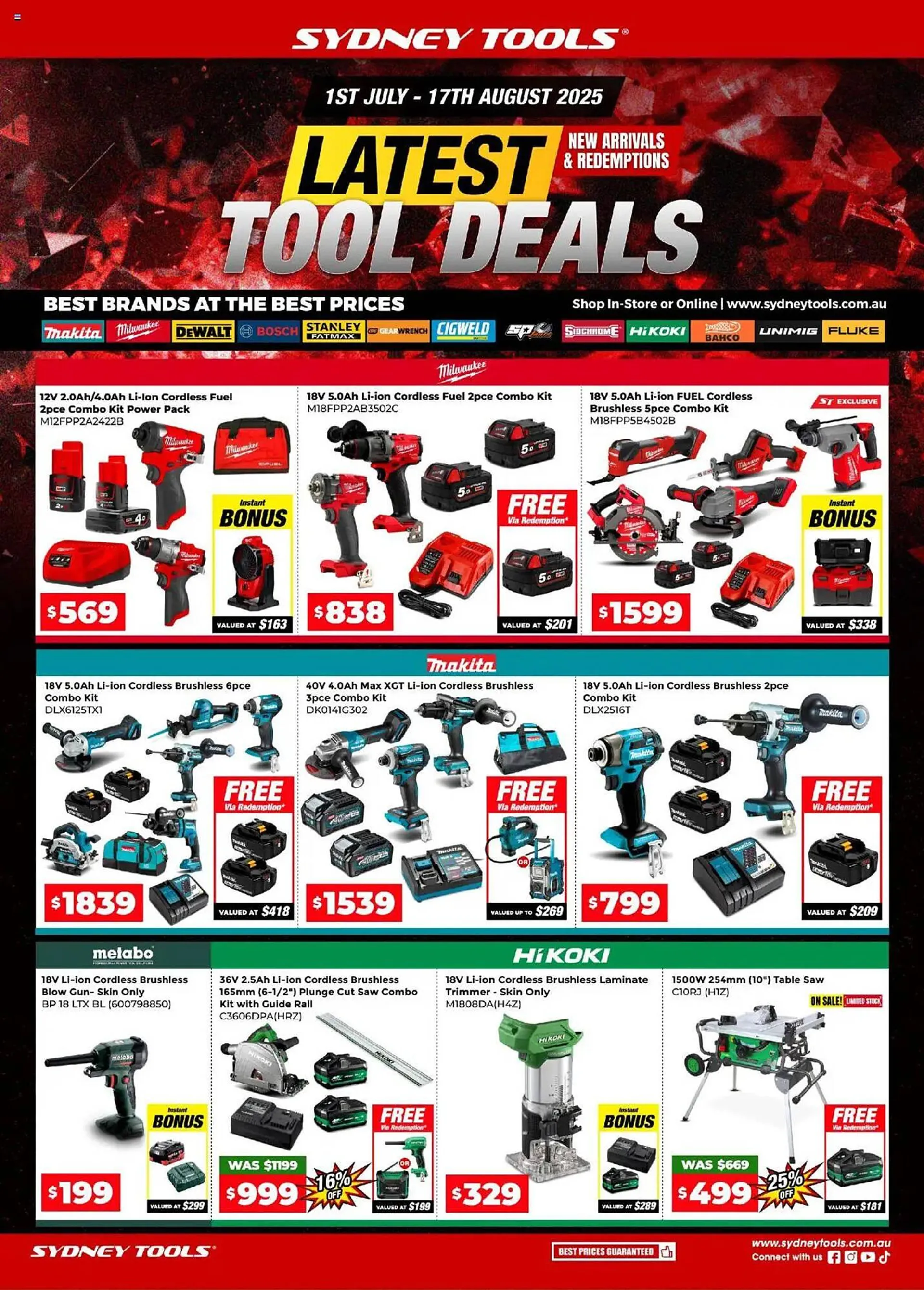 Sydney Tools catalogue - Catalogue valid from 1 July to 17 August 2025 - page 1