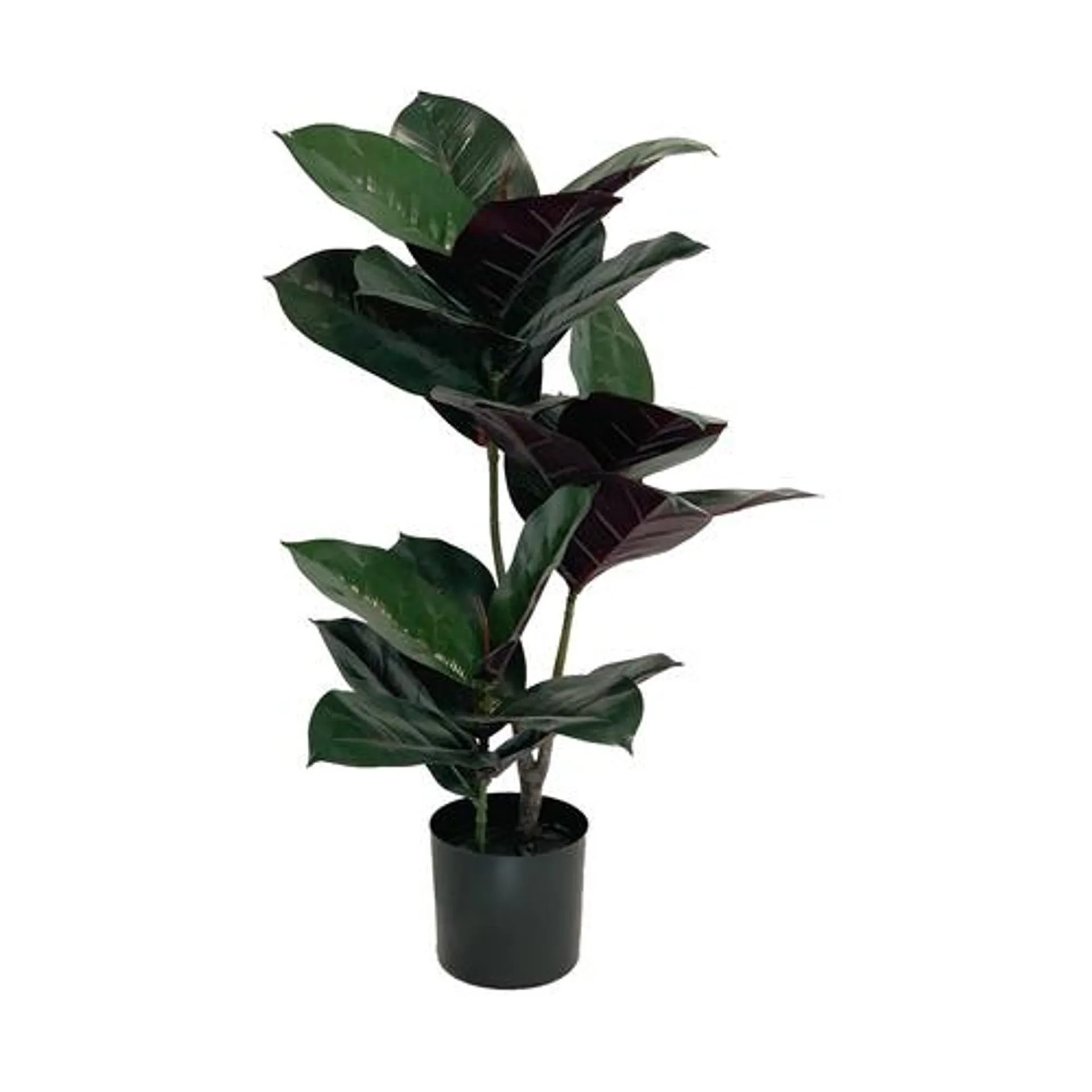 UN-REAL 67cm Artificial Burgundy Rubber Plant