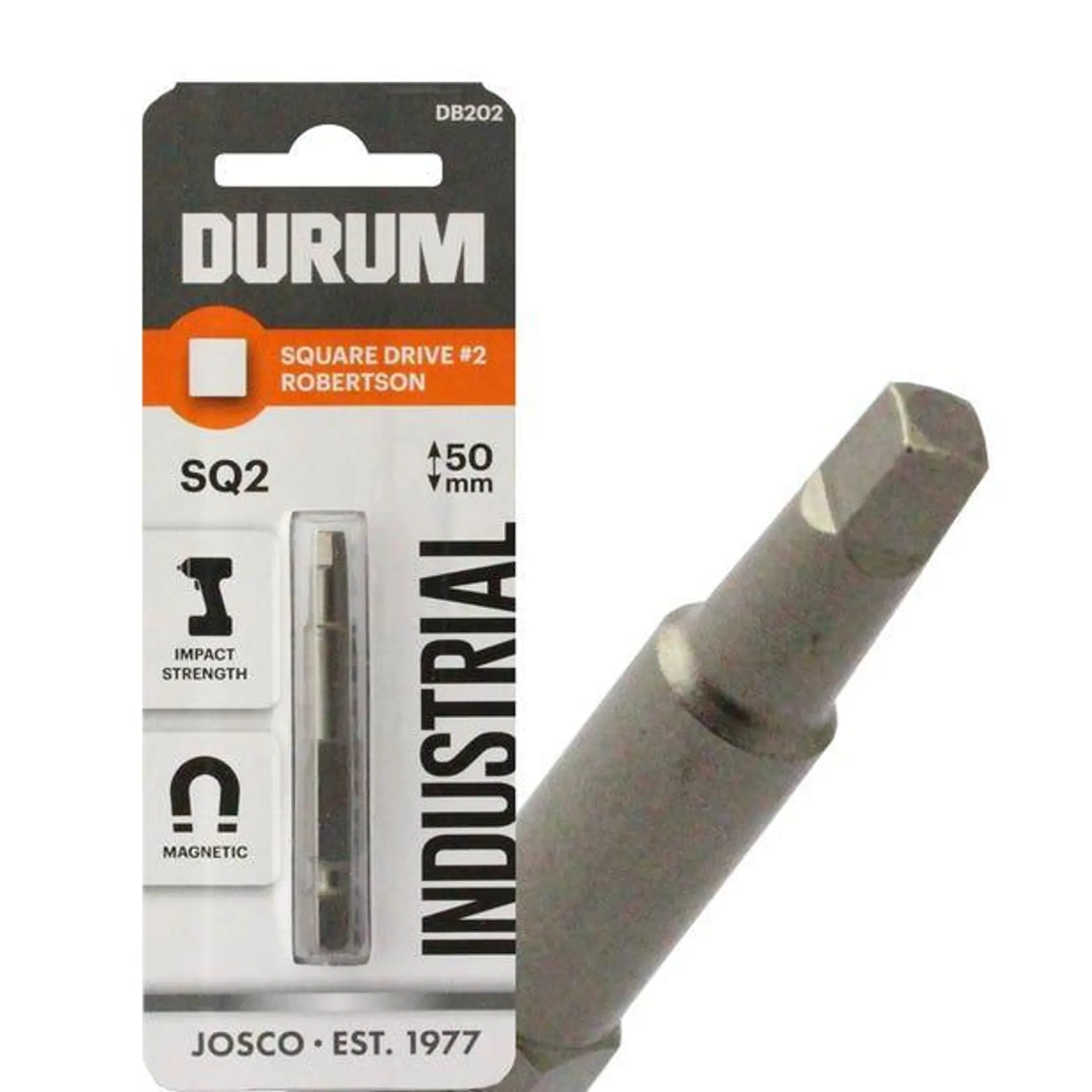 DURUM R2 x 50mm Robertson/Square Power Screwdriver Bit