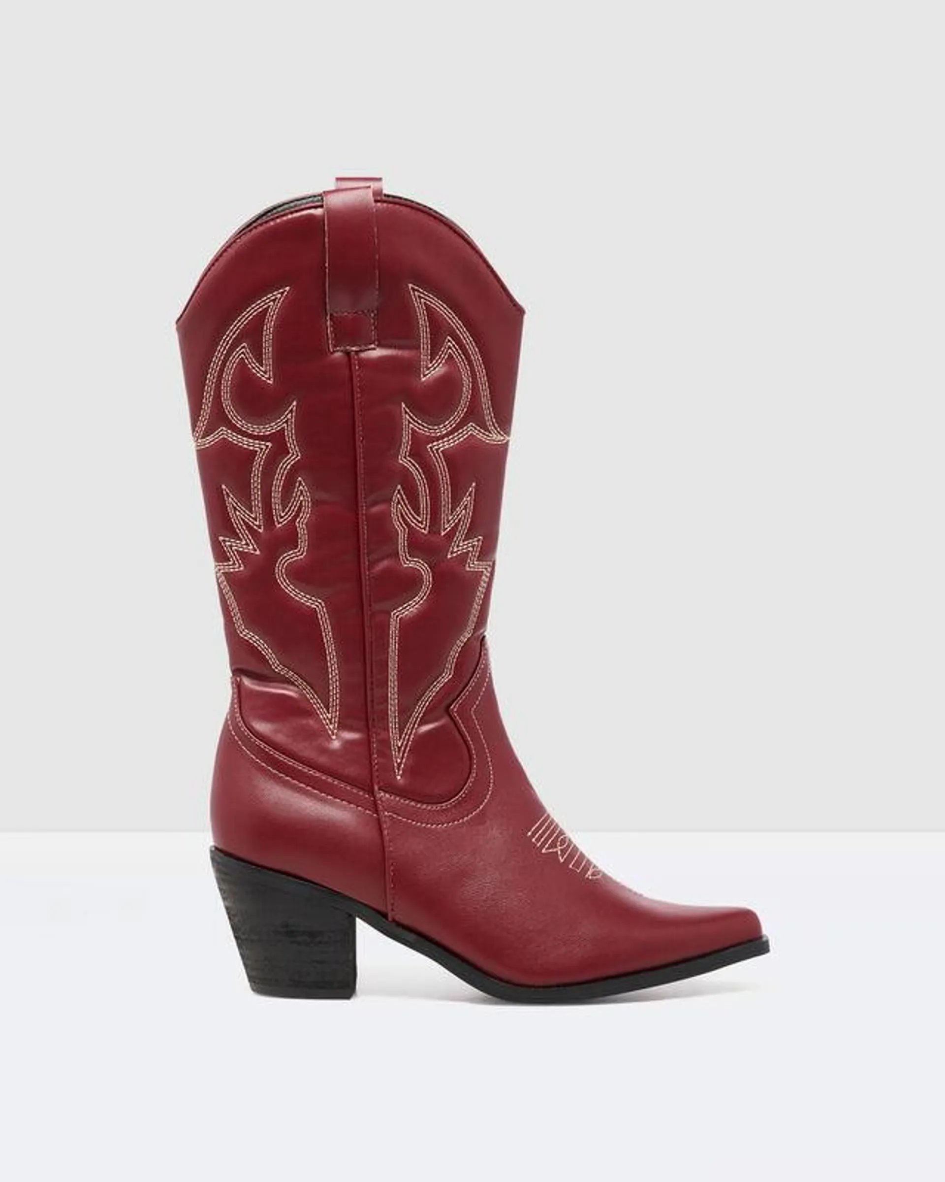 Clayton Western Boot Cherry