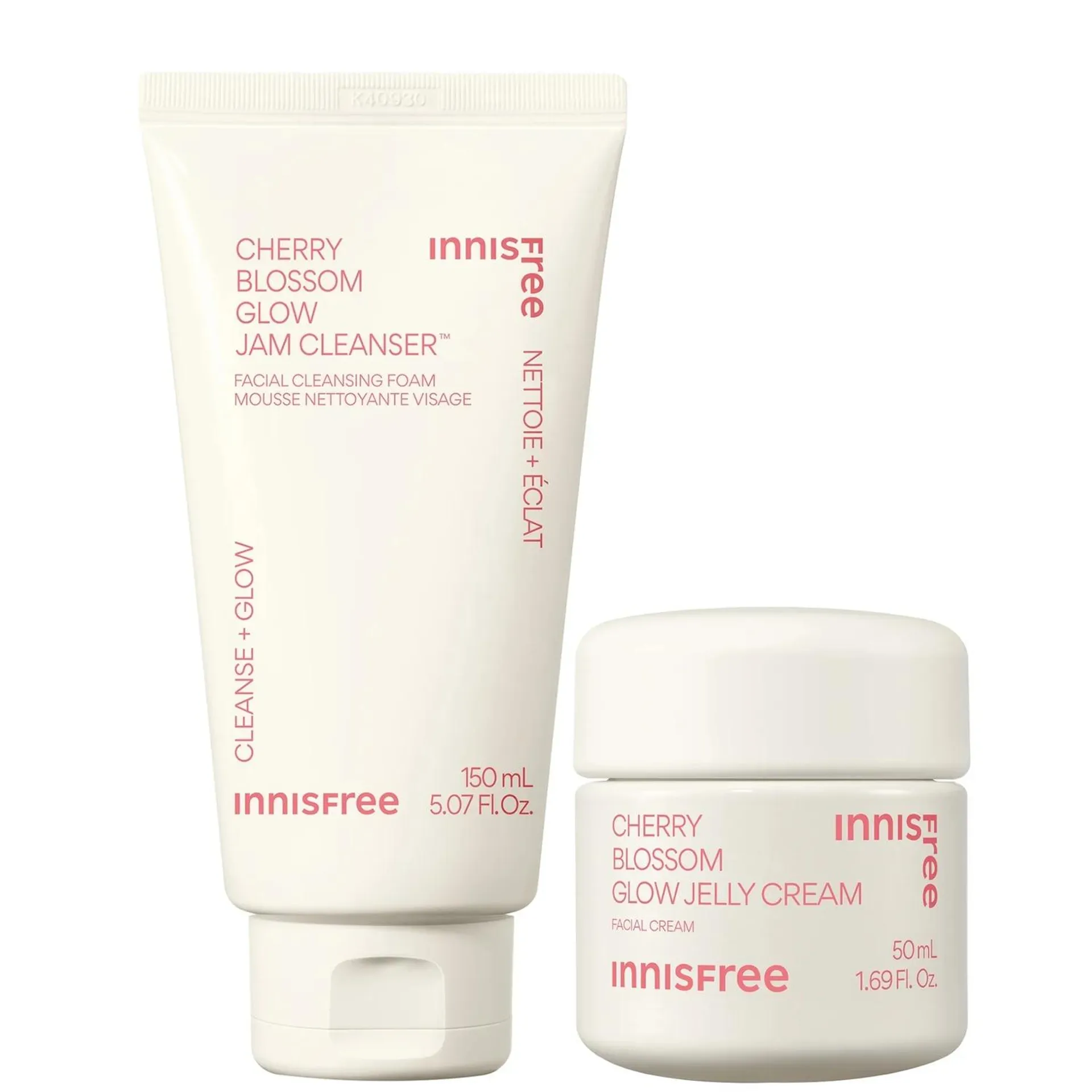 INNISFREE Cherry Blossom Cleanser & Cream 50ml Duo