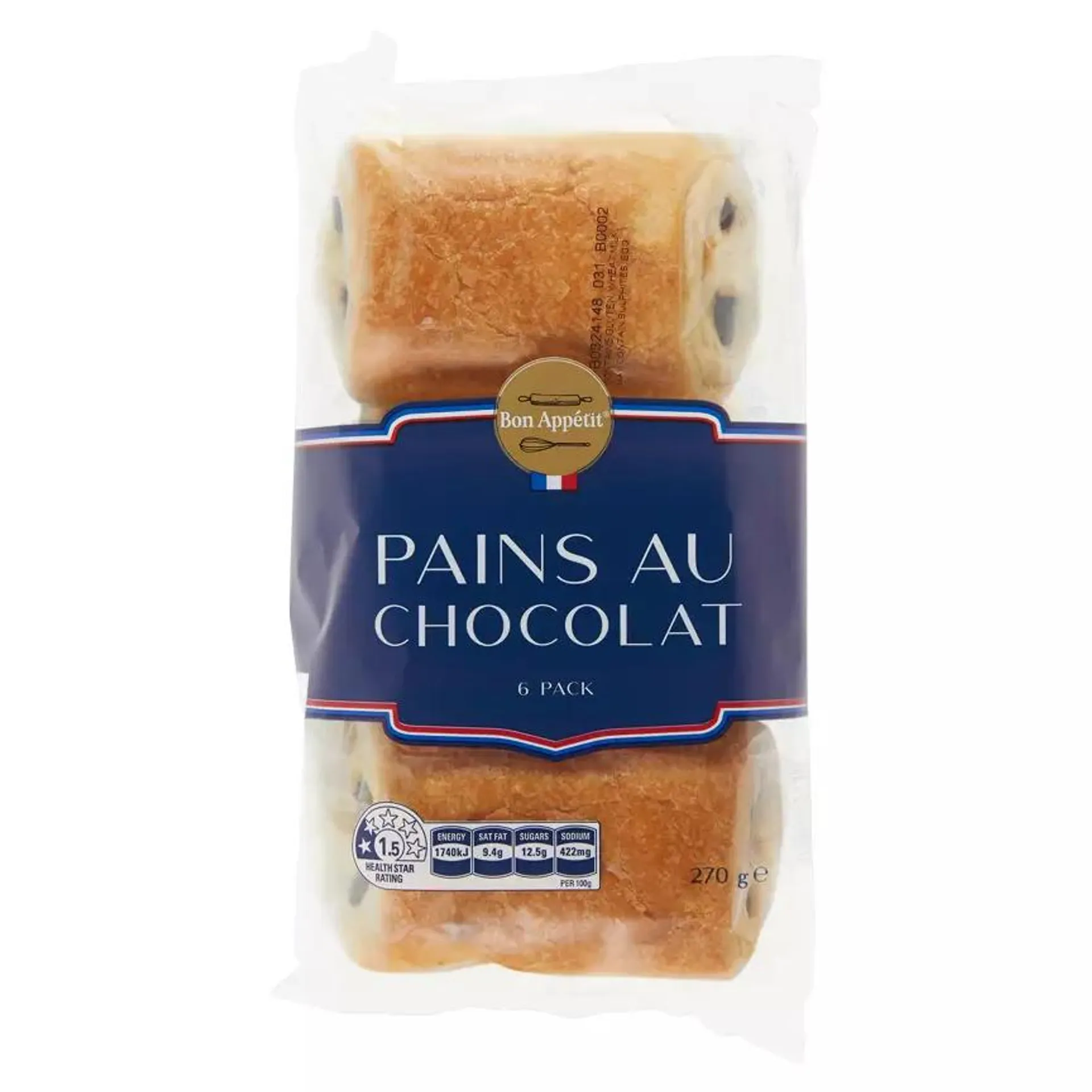 Pains Au Chocolat 6 Pack 270g