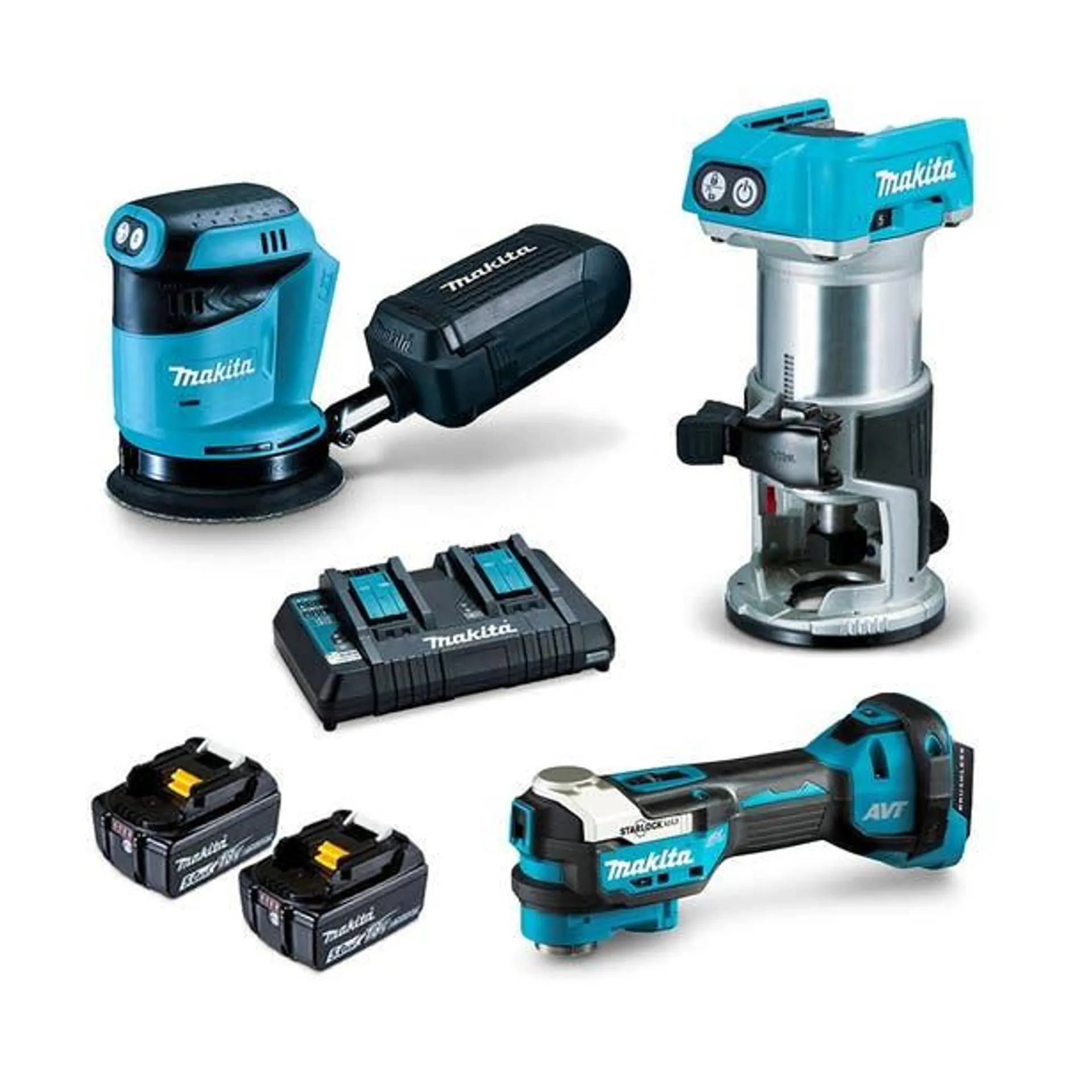 MAKITA 18V Brushless 3 Piece 2 x 5.0Ah Combo Kit DLX3187PT