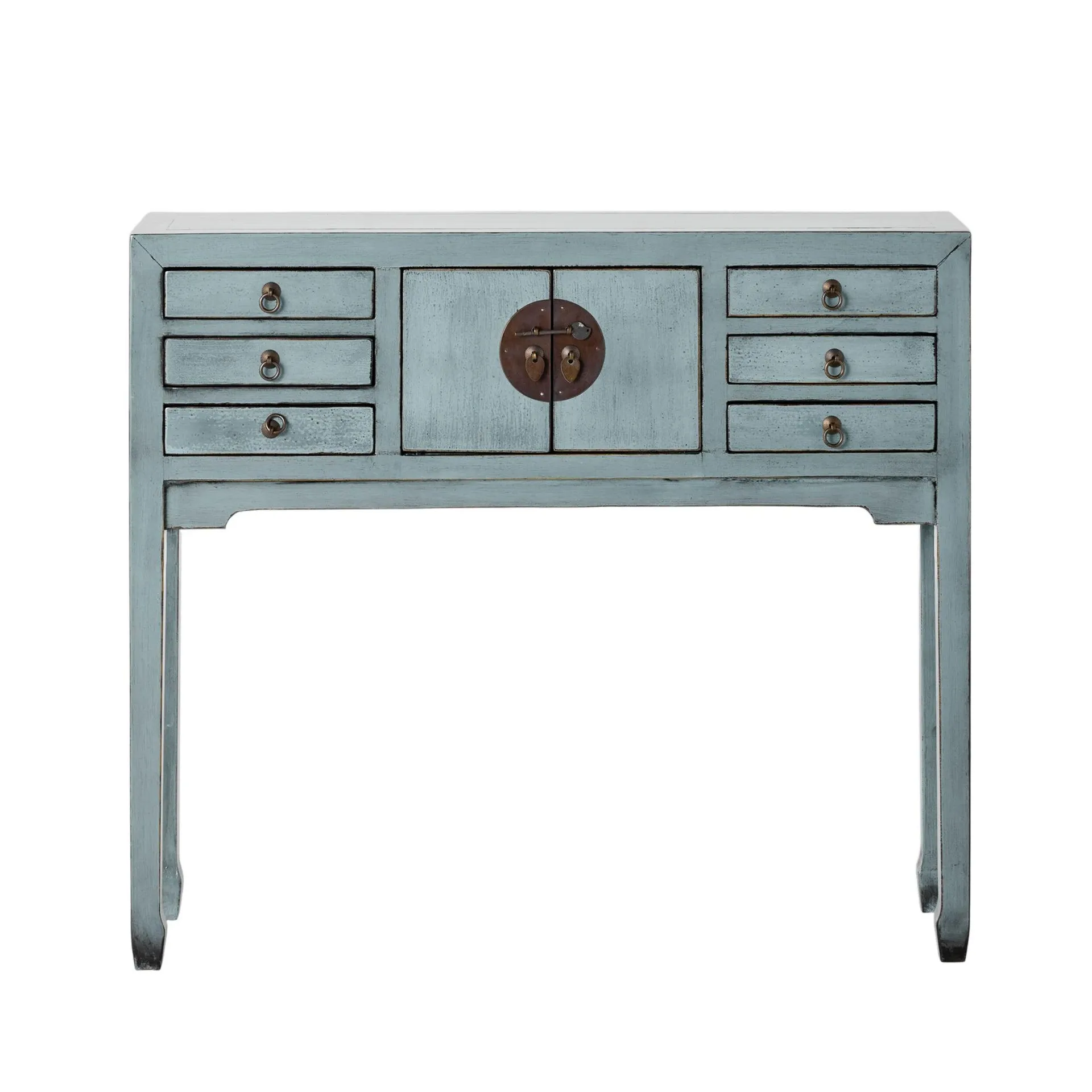 Sansha 2 Door & 6 Drawer Console Table Dove Grey