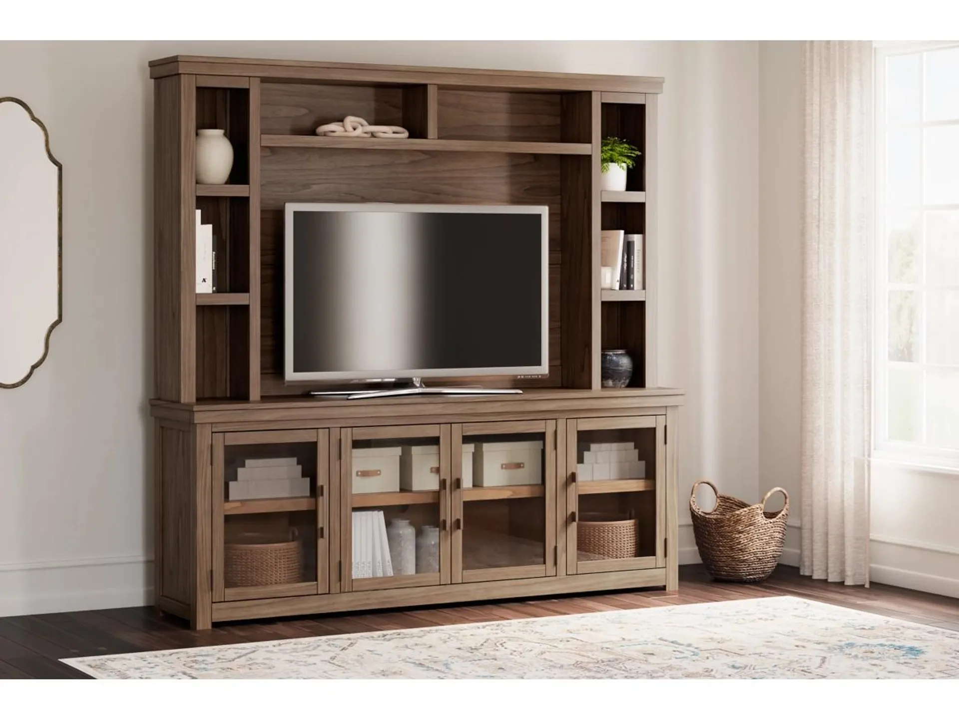 Boardernest 85" TV Stand with Hutch